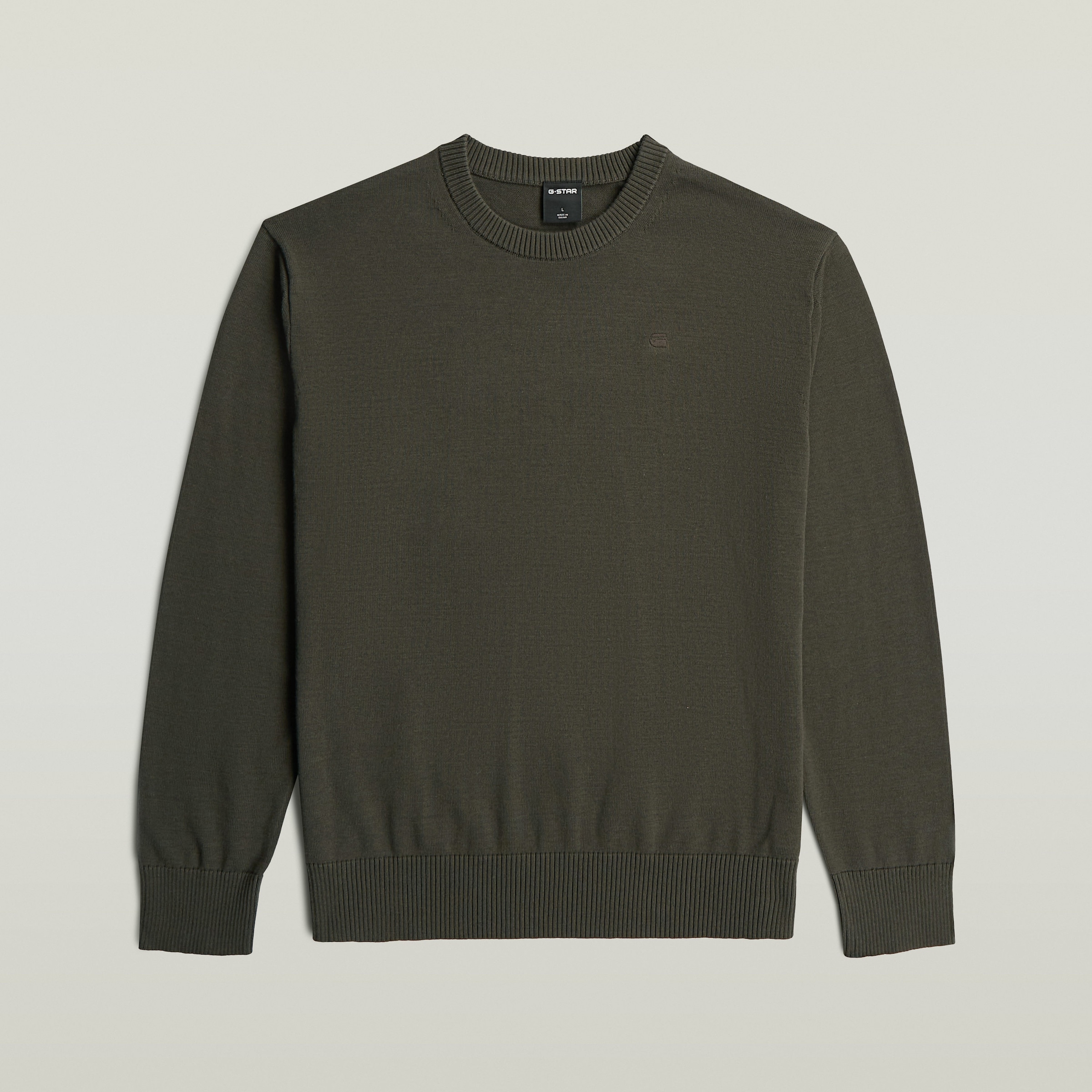 G-STAR Strickpullover »Core refined r knit« mit gerippten Abschlüssen, Baumwollmix
