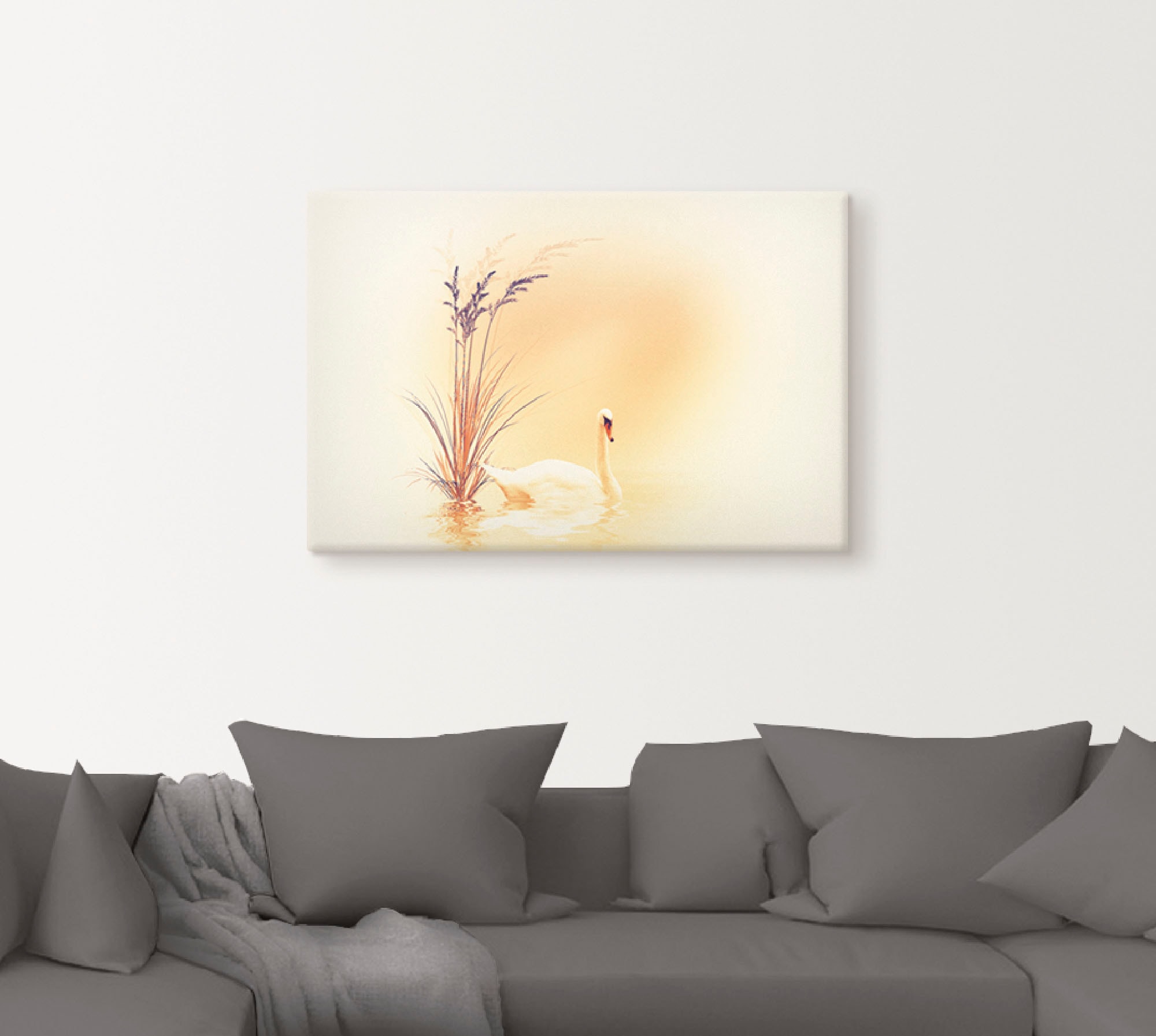 Artland Wandbild »Weisser Schwan«, Vögel, (1 St.), als Alubild, Outdoorbild, Leinwandbild in verschied. Größen