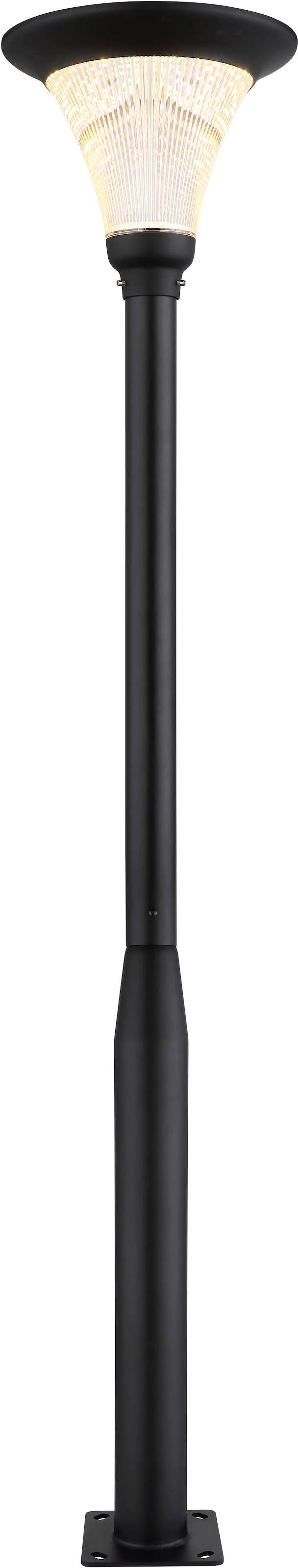 GLOBO LIGHTING LED Solarleuchte »SOLARLEUCHTE ALUMINIUM DRUCKGUSS GRAU, 1XLED« LED-Modul 1 Stk. warmweiß - kaltweiß