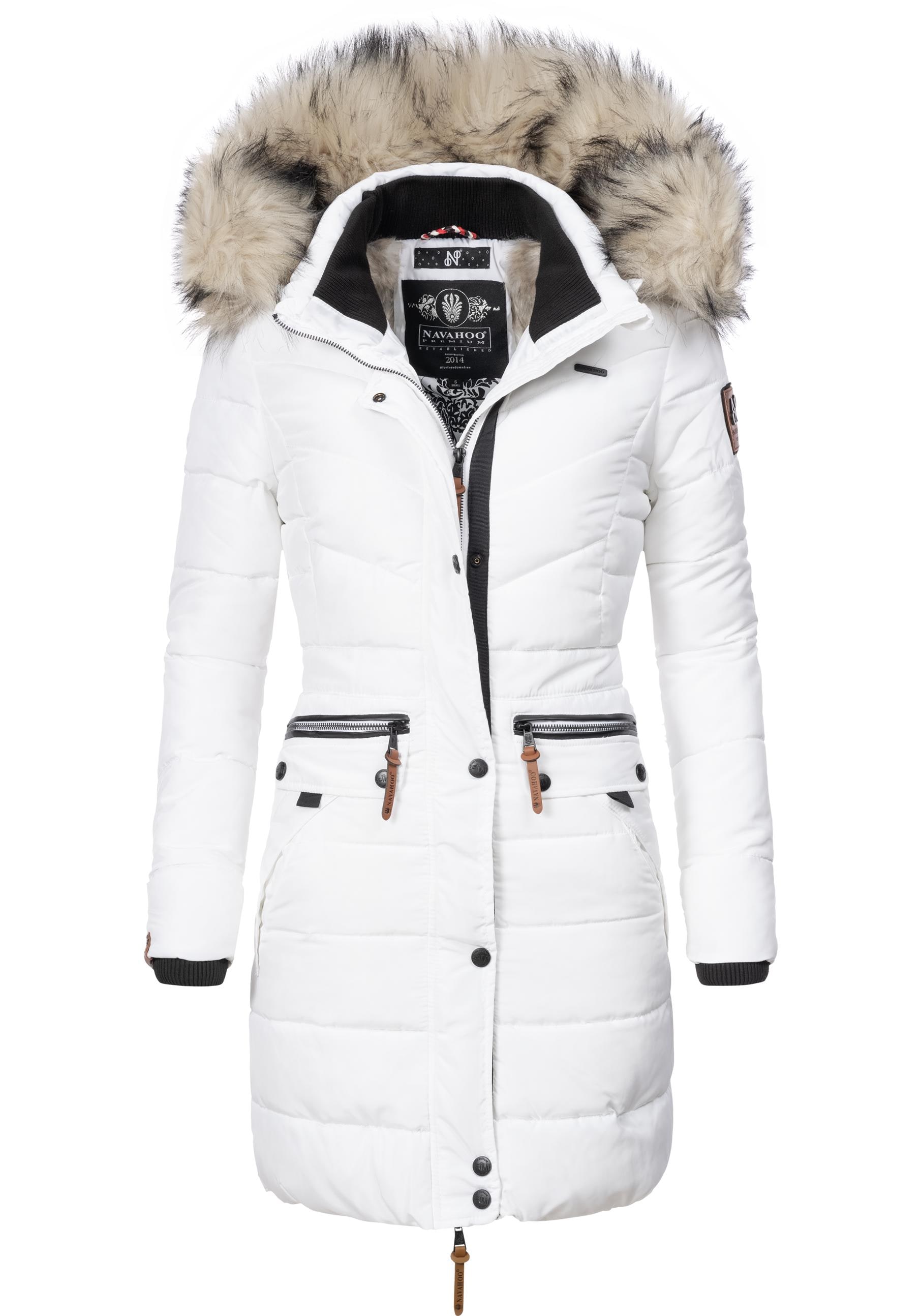 Navahoo Steppmantel "Paula", stylischer Winter Parka m. edlem Fellimitat günstig online kaufen