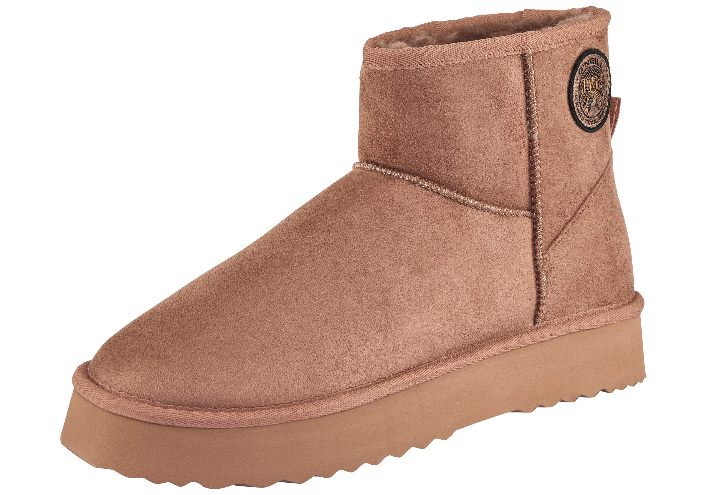 Winterstiefel O'NEILL "BESIANA PLATFORM WOMEN MID", Damen, Gr. 37, warm taupe, Synthetik, Schuhe Winterstiefel, Winterschuhe, Winterboots, Snowboots mit Plateau-Sohle