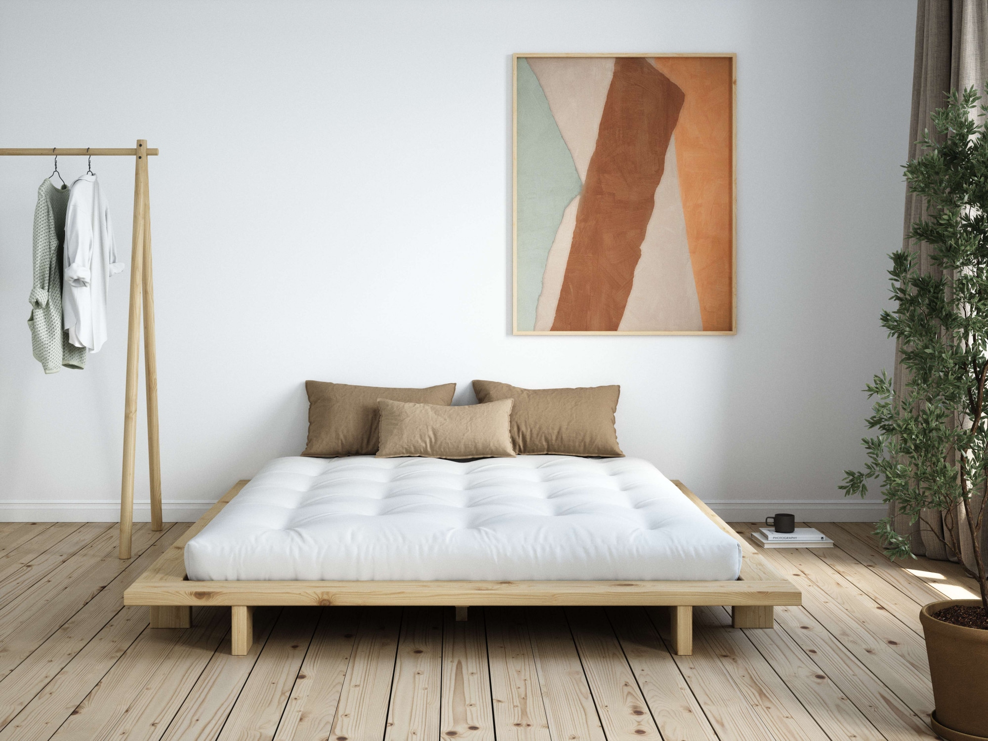 Karup Design Bettgestell "JAPAN BED Bodenbett, Holzrahmen, Futonbett, Jugen günstig online kaufen