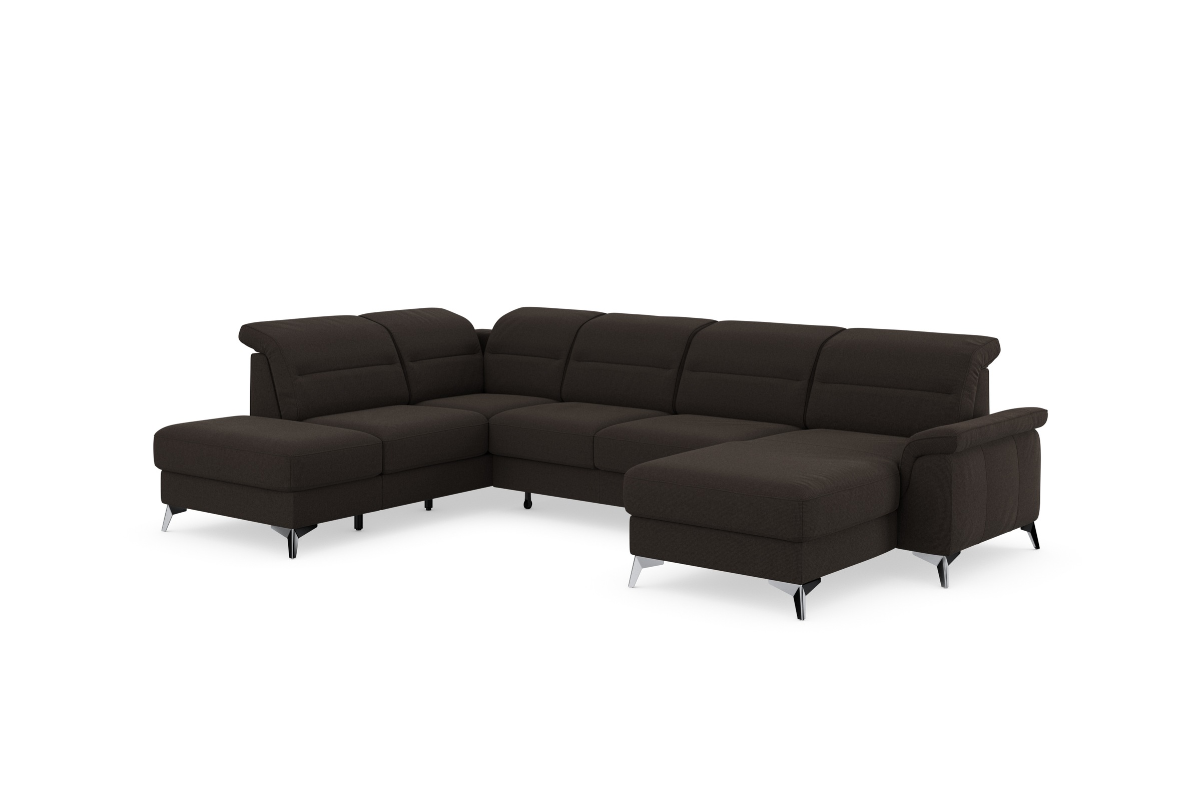 Sit & More Sinatra U-Shape Sectional Sofa espresso 8