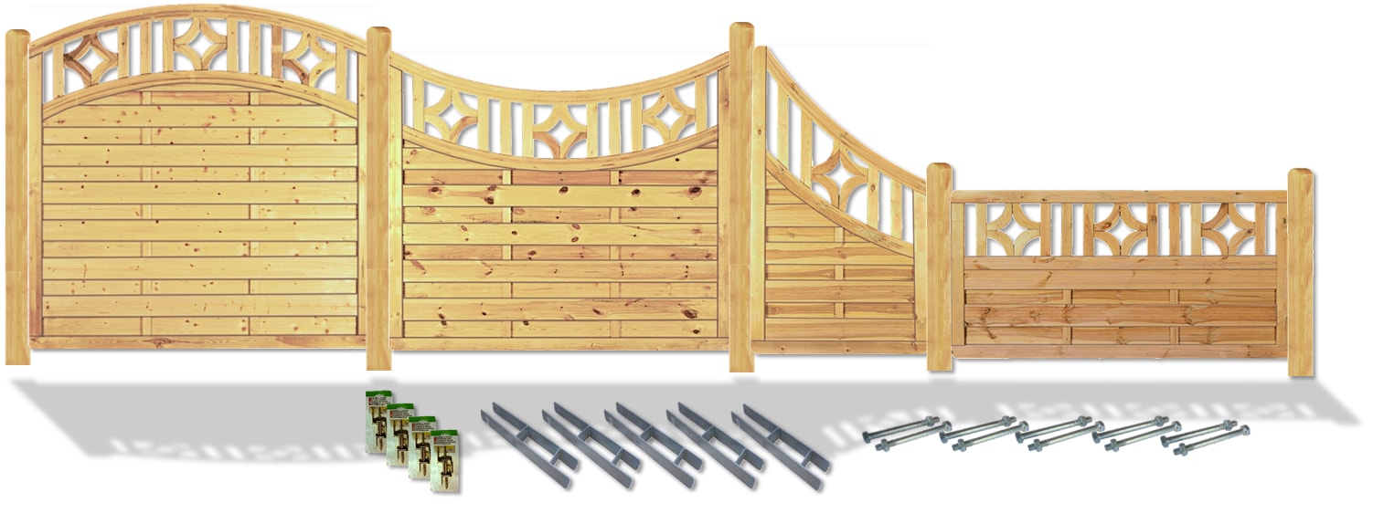 KONIFERA Sichtschutzelement "ABILENE" aufgelockerte Optik in starkem Rahmen günstig online kaufen