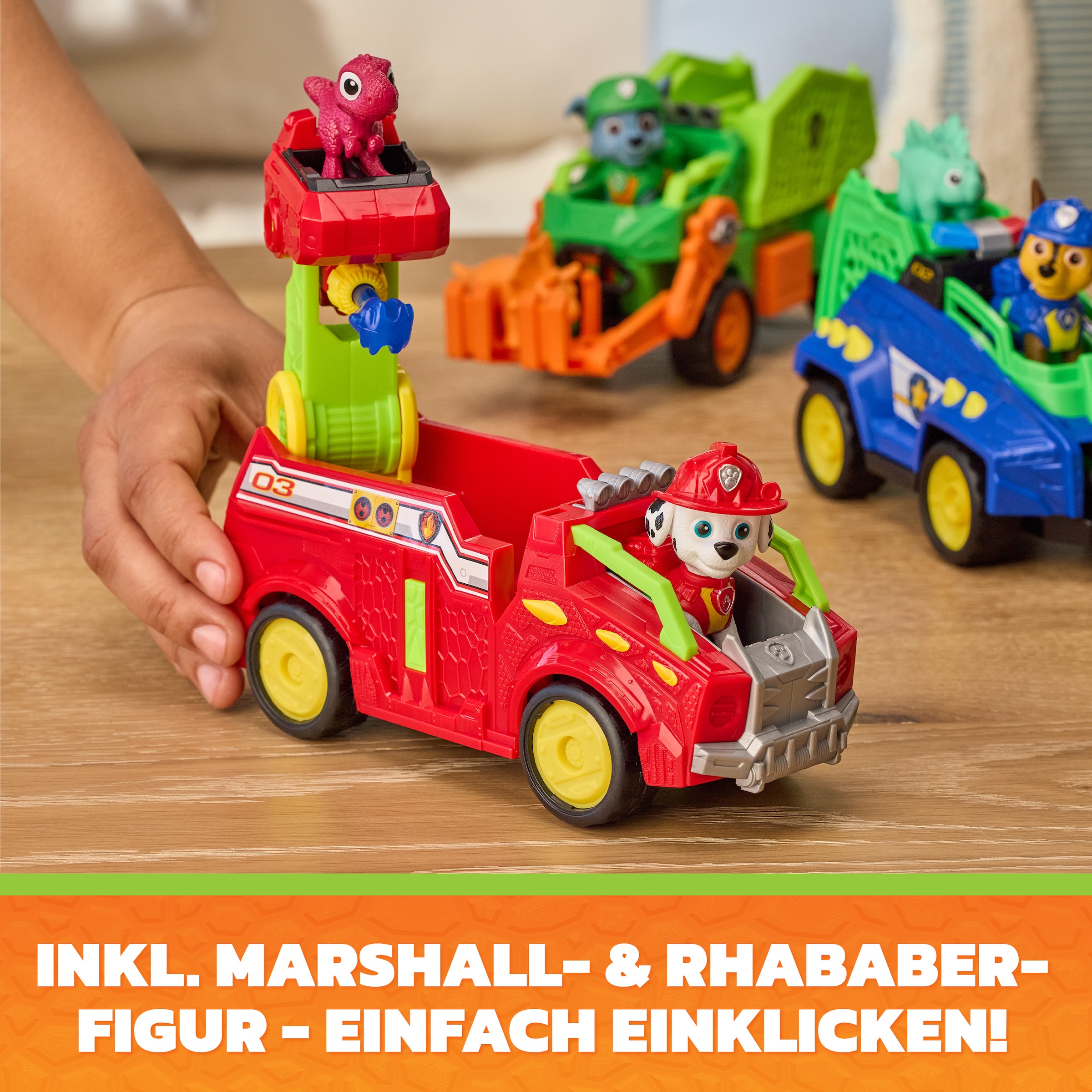 Spin Master Spielzeug-Auto »PAW Patrol: Der Dino Film, Marshalls Dino-Feuerwehrauto«