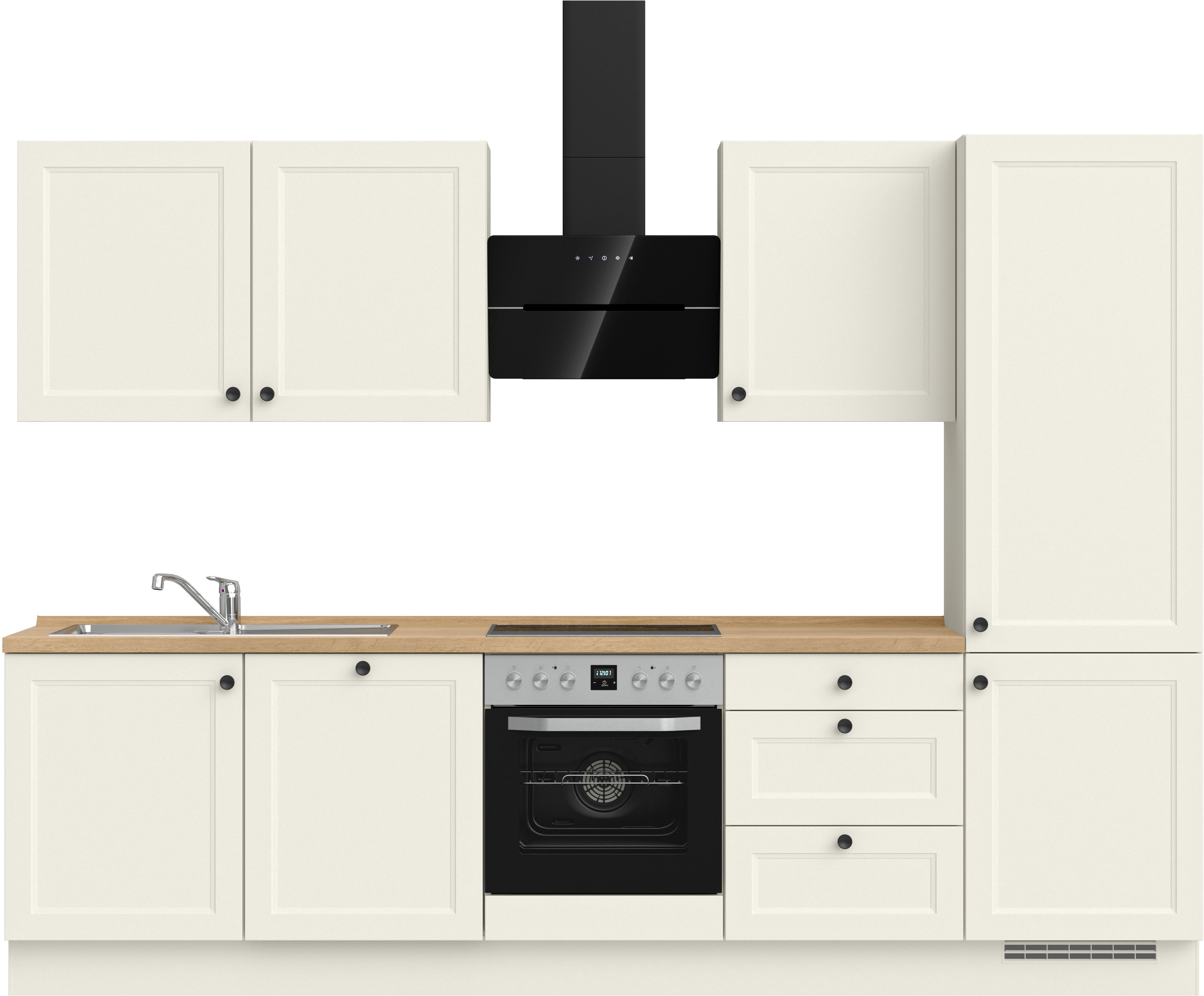 nobilia Küchenzeile ""Cascada II", NEU: individuell anpassbar mit gratis Profi-Beratung" vormontiert, Breite 300 cm, Ausrichtung wählbar, wahlw. mit E-Geräten