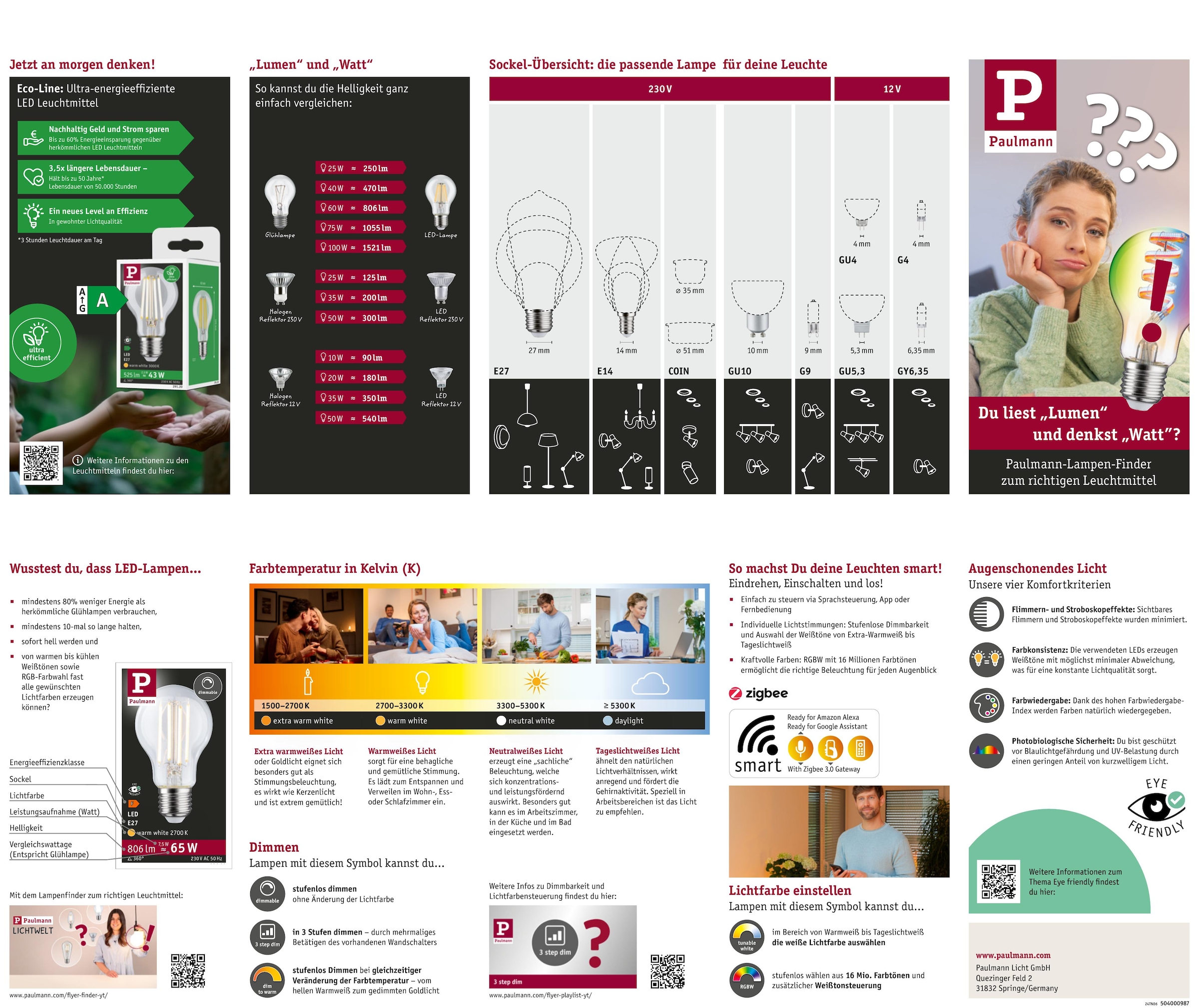 Paulmann LED-Leuchtmittel »3er Set 450lm 2700K 36° chrom 12V« 3 Stk. Warmweiß