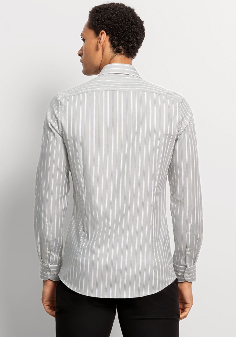 OLYMP Businesshemd »Level Five body fit« mit kräftigen Webstreifen