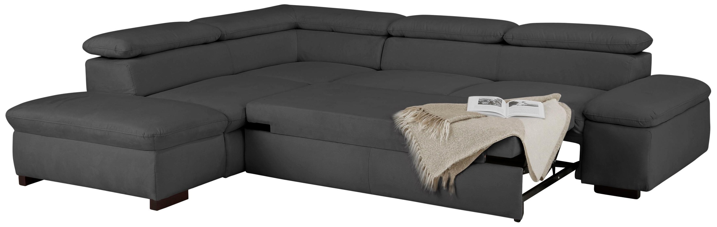 Home affaire Ecksofa »Alberto L-Form« mit Kopfteilverstellung, wahlweise mit Bettfunktion