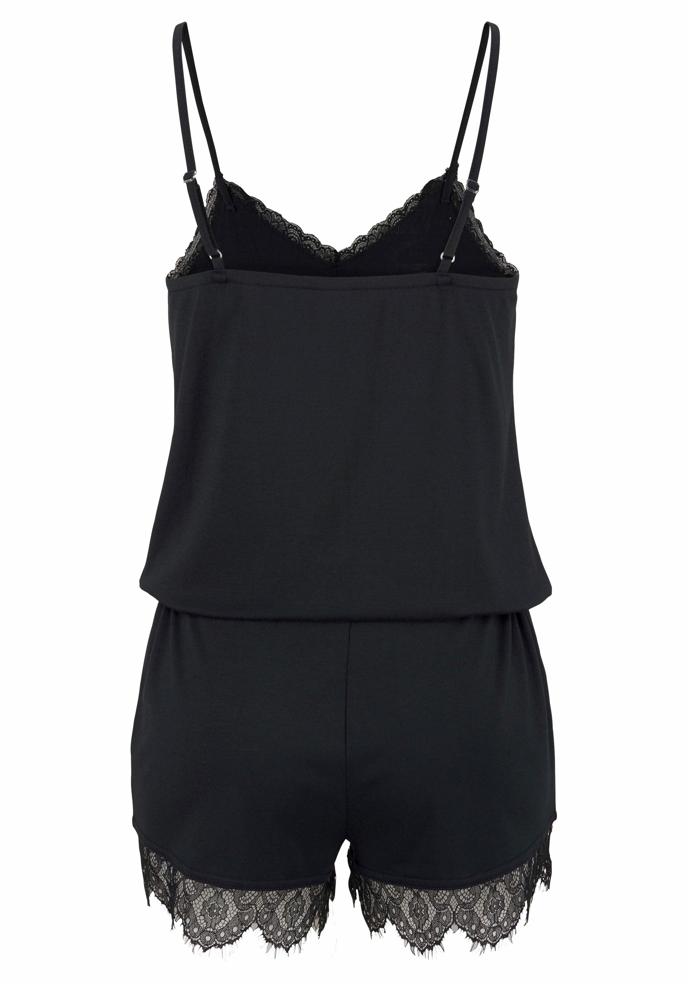 Thumbnail - LASCANA Playsuit, mit Spitzensaum