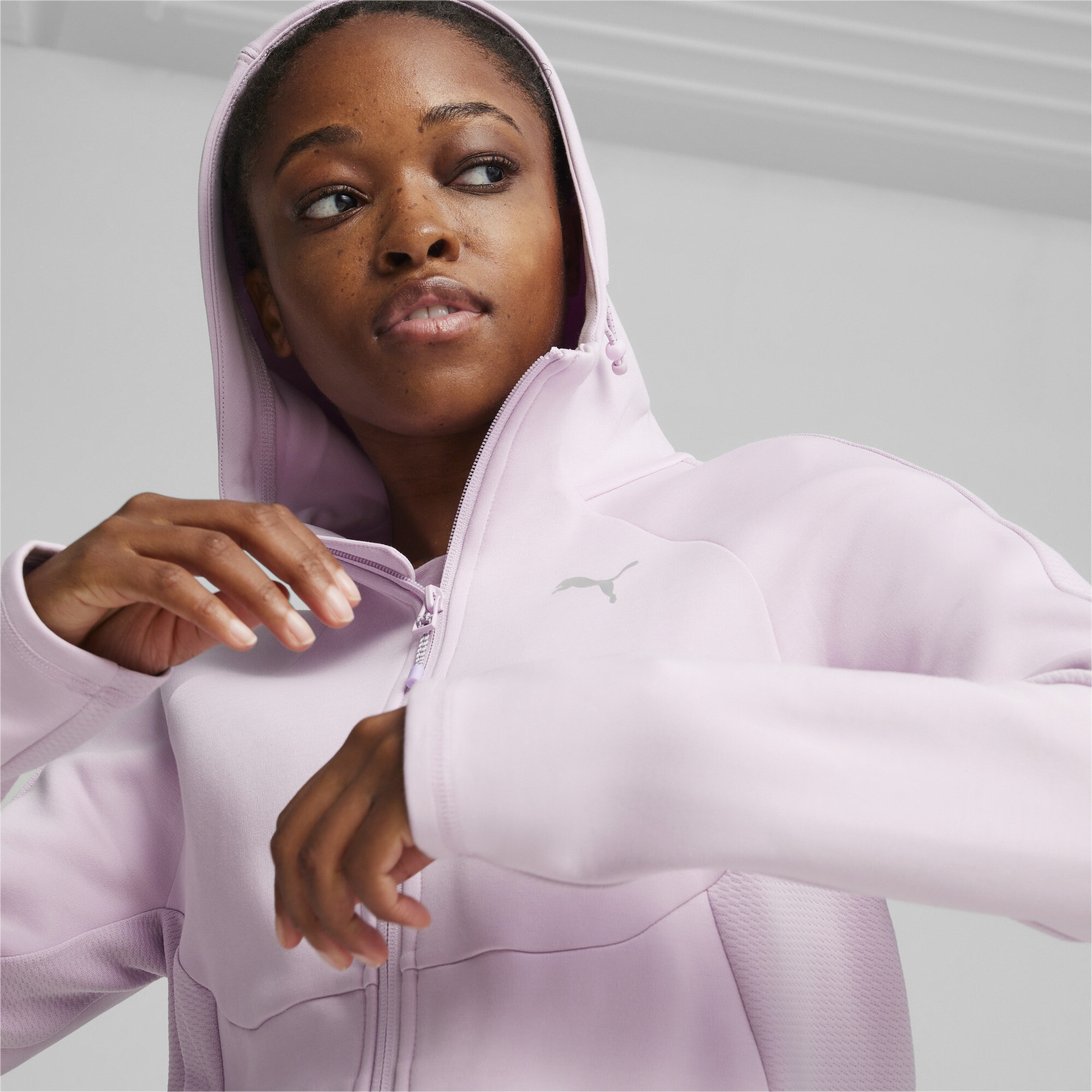 PUMA Sweatjacke »EVOSTRIPE Kapuzenjacke Damen«