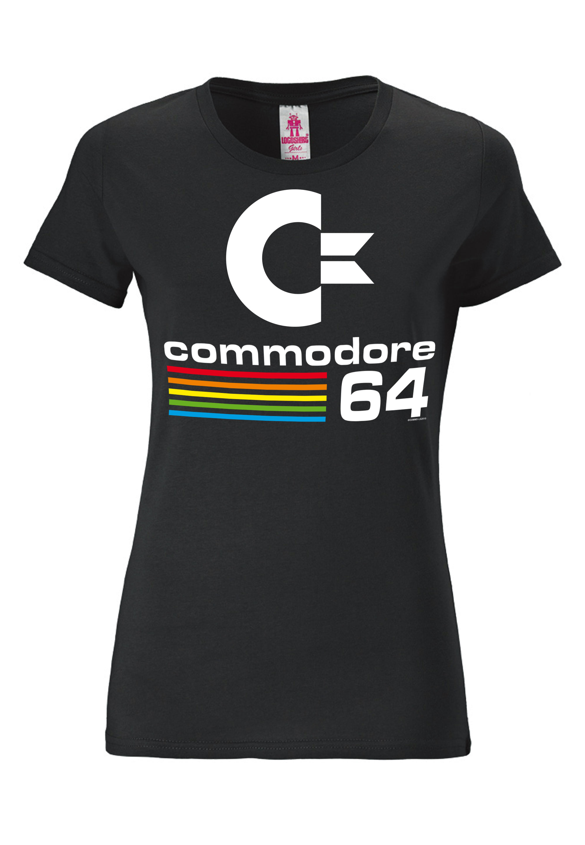 Thumbnail - LOGOSHIRT T-Shirt "Commodore C64 Logo", mit Commodore 64-Logo
