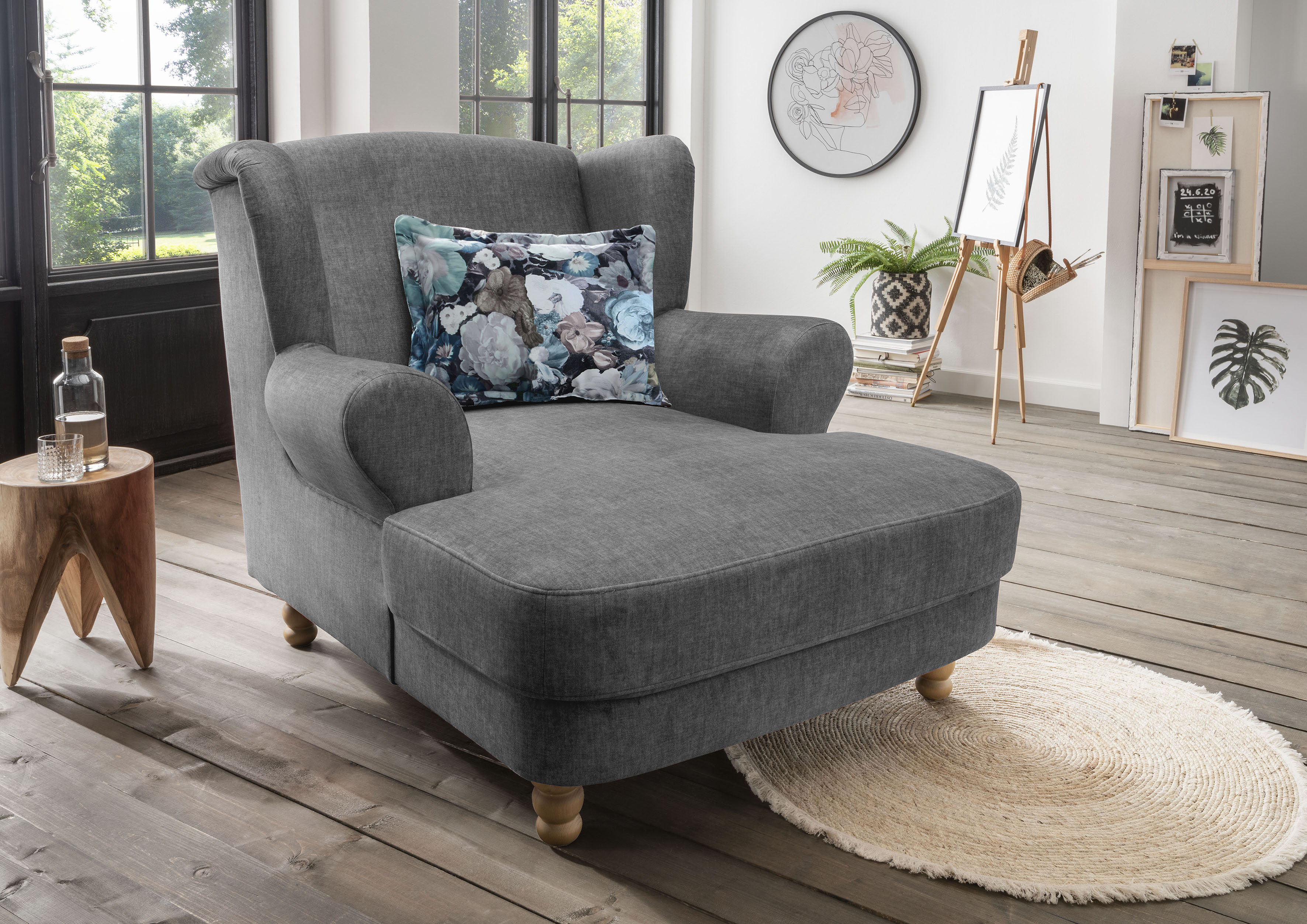 Home affaire Loveseat "Tassilo Big Mega Ohrensessel, viel Platz und bequem, Breite 121cm"