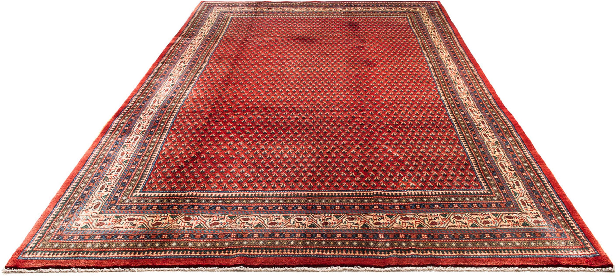 morgenland Orientteppich "Perser - Mir - 329 x 214 cm - dunkelrot", rechteckig, 10 mm Höhe, Wohnzimmer, Handgeknüpft, Ei