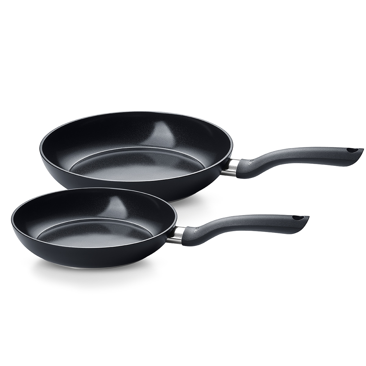 FISSLER Pfannen-Set "Essential"schwarz, Pfannen, leicht zu reinigen, Made in Germany
