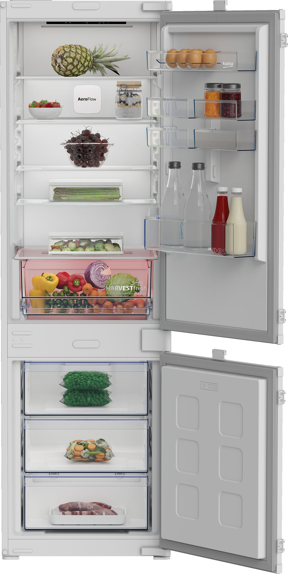 Thumbnail - BEKO Einbaukühlgefrierkombination "B5BCNA295HS" 177,5 cm hoch 54 cm breit