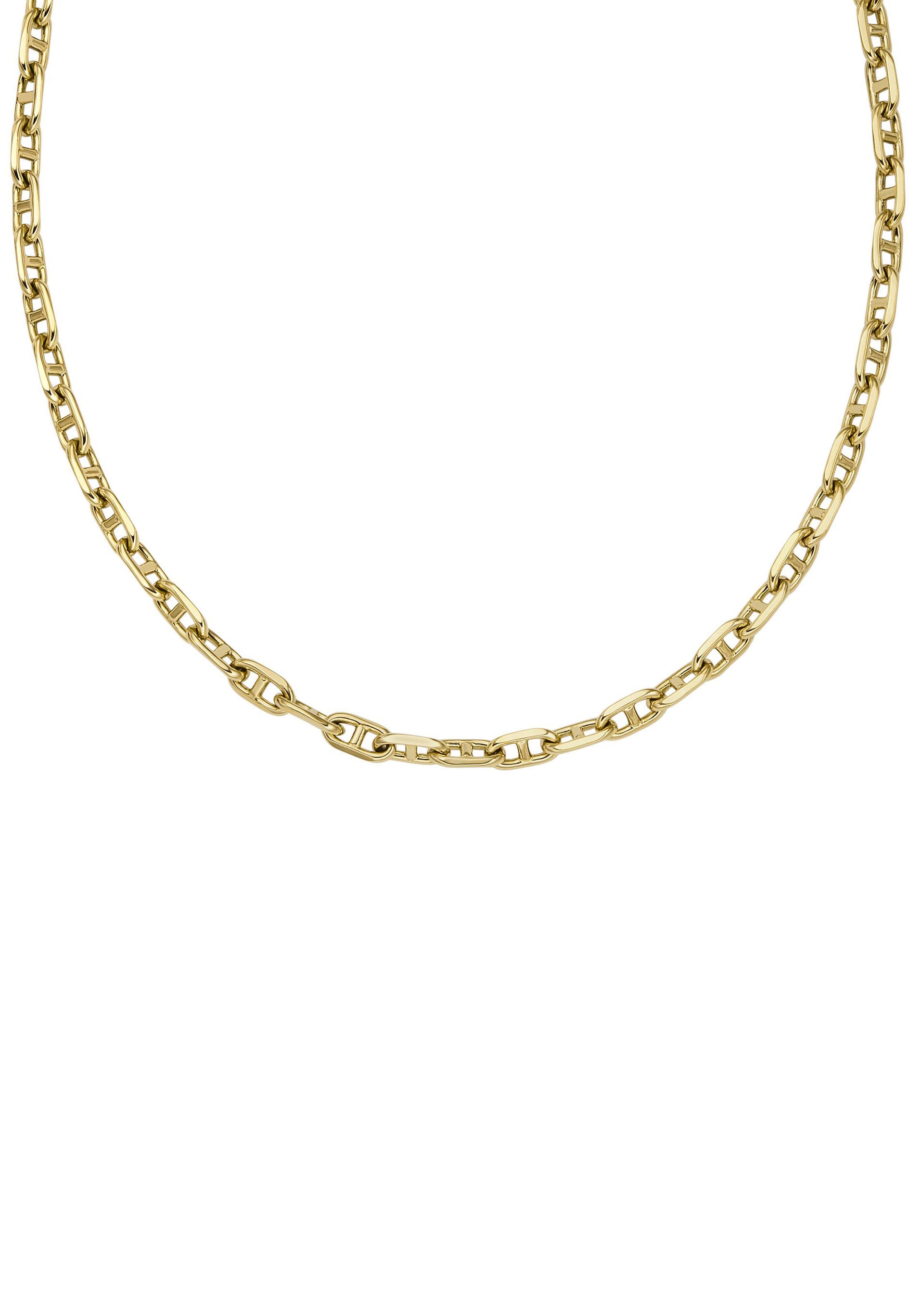 FOSSIL Damen Gliederkette "Schmuck Geschenk Messing Halsschmuck HERITAGE D-LINK", Messing, L: 42,5 B: 3,5mm, gold, Messing, B:3,5mm, Halsketten