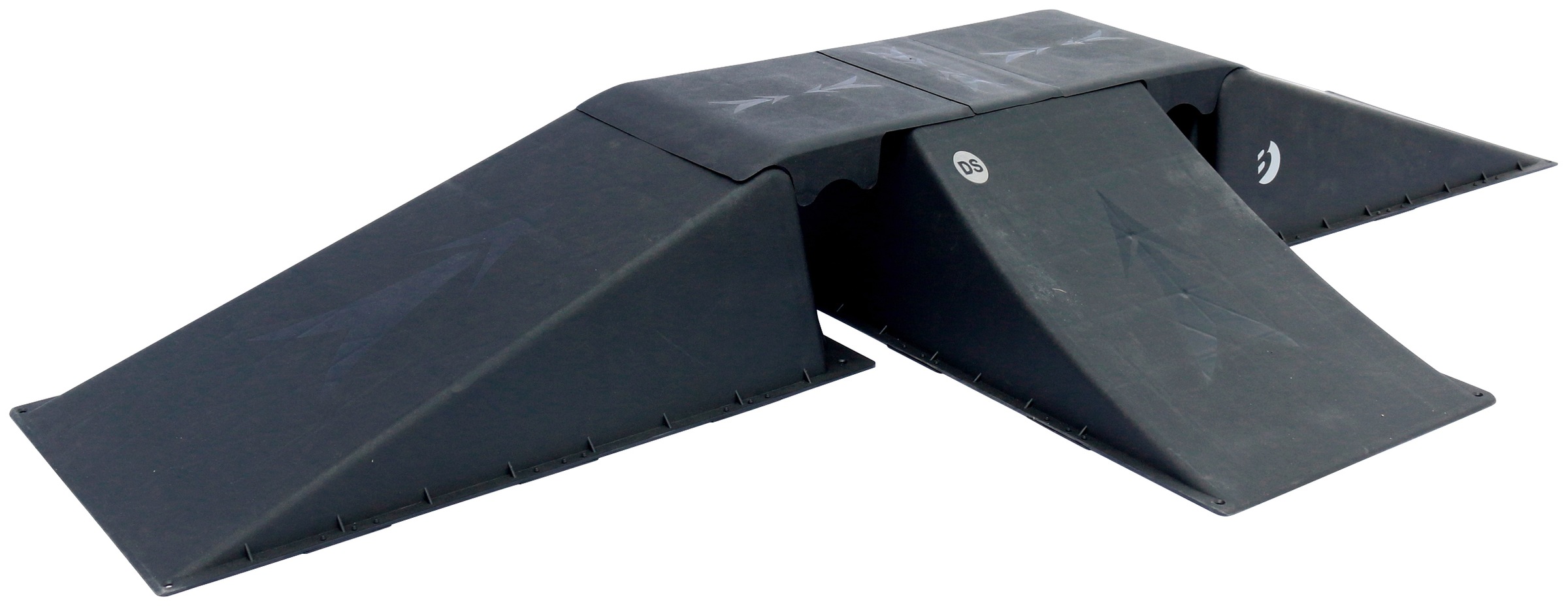 BEST SPORTING Kinder Skaterrampe "HI Impact 30012", B/H/L: 120,5cm x 22,5cm x 180cm, schwarz, Kunststoff, B:120,5cm H:22,5cm L:180cm, Rampen