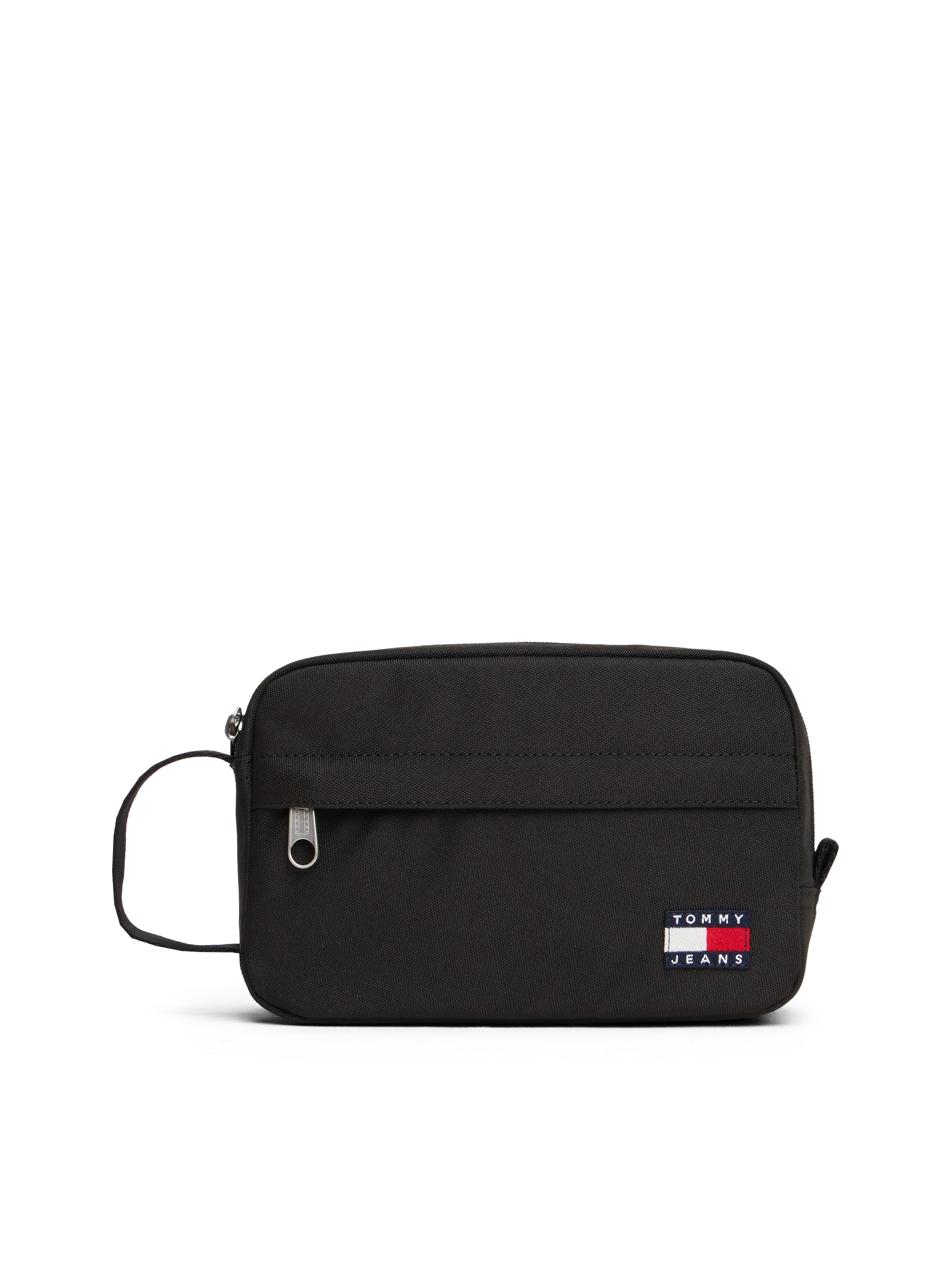 Tommy Jeans Kulturbeutel "TJM ESS DAILY WASHBAG", Unisex Kosmetiktasche, Minibag mit Flaggen-Aufnäher