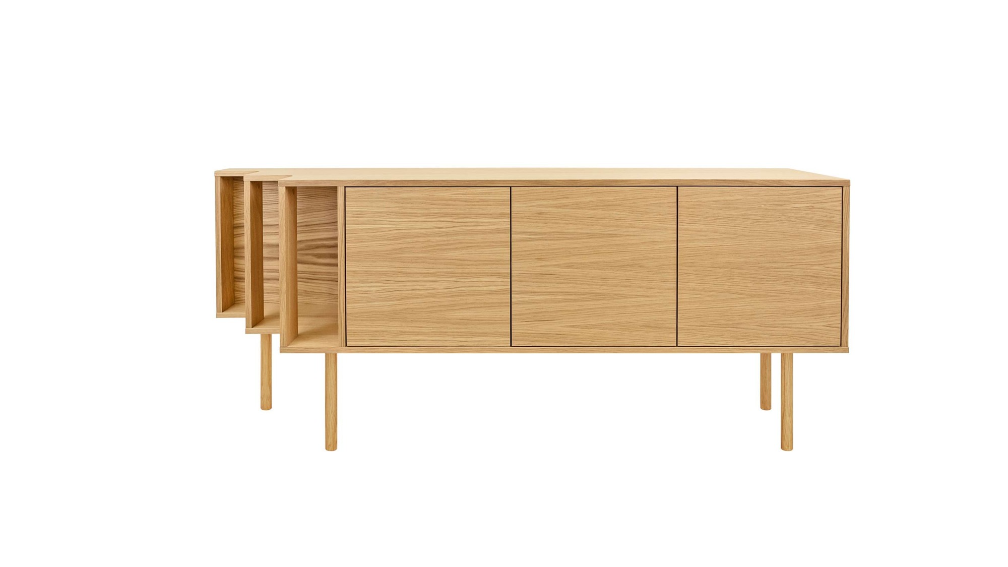 Woodman Sideboard »Shift«, mit Echtholzfurnier aus Eiche, Breite 189 cm, mit Push-to-Open