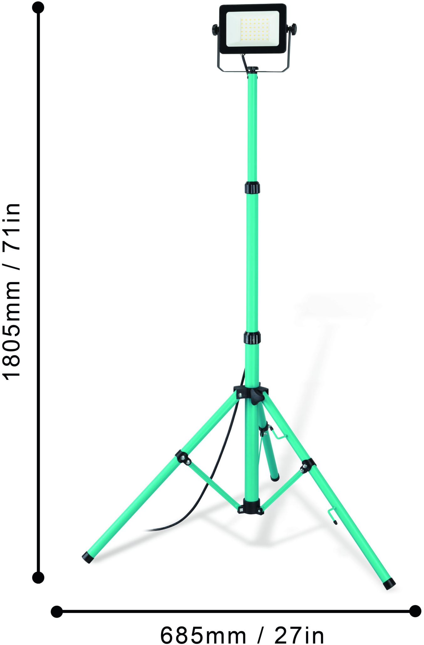 EGLO Deckenleuchte »AVELAR Strahler - Alu, Kunststoff - LED - 30W - IP65« LED-Modul 1 Stk. Neutralweiß Baustrahler, Arbeitsleuchte, Arbeitsscheinwerfer, L75xB68,5xH180,5 cm