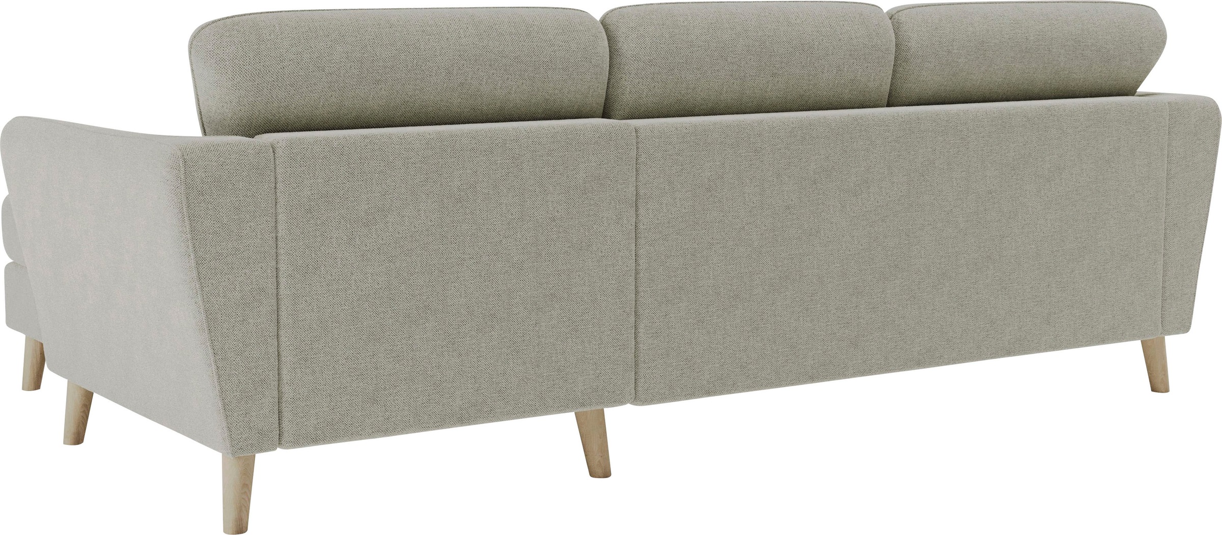 Home affaire Ecksofa »MARSEILLE (242/152cm),L-Form, Rec. rechts/links«, Massivholzbeine aus Eiche, in verschieden Bezügen und Farbvarianten