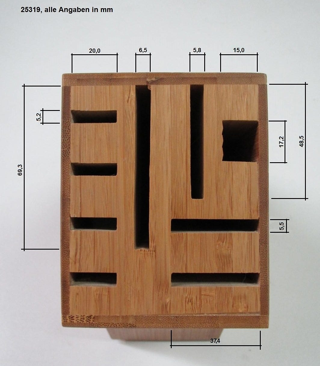 Zeller Present Messerblock "Bamboo", 1 tlg., geeignet für 8 Messer und eine günstig online kaufen