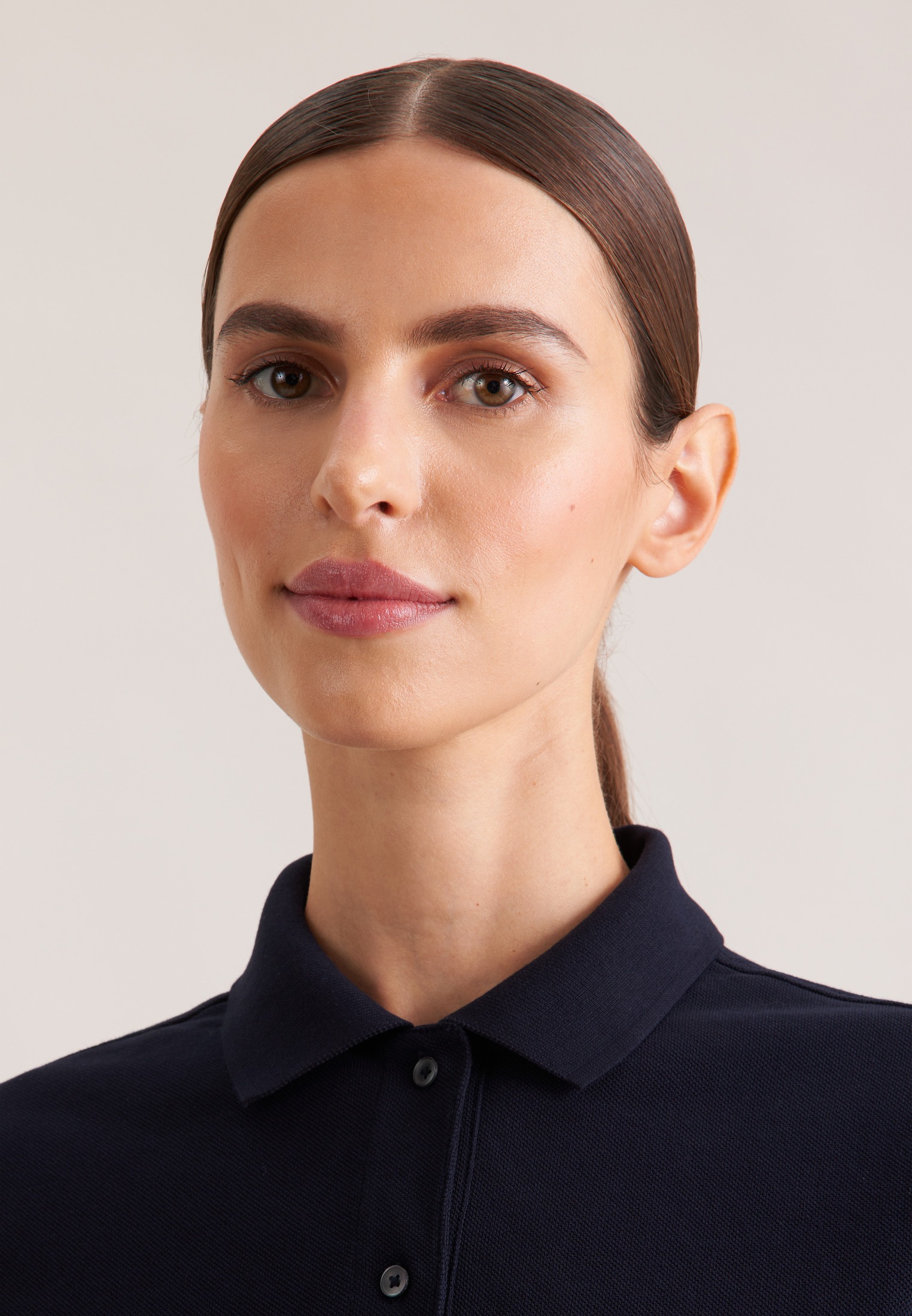 Poloshirt SEIDENSTICKER "Schwarze Rose", Damen, Gr. S, blau (navy), 100% Baumwolle, unifarben, regular fit, Shirts, Polo Uni