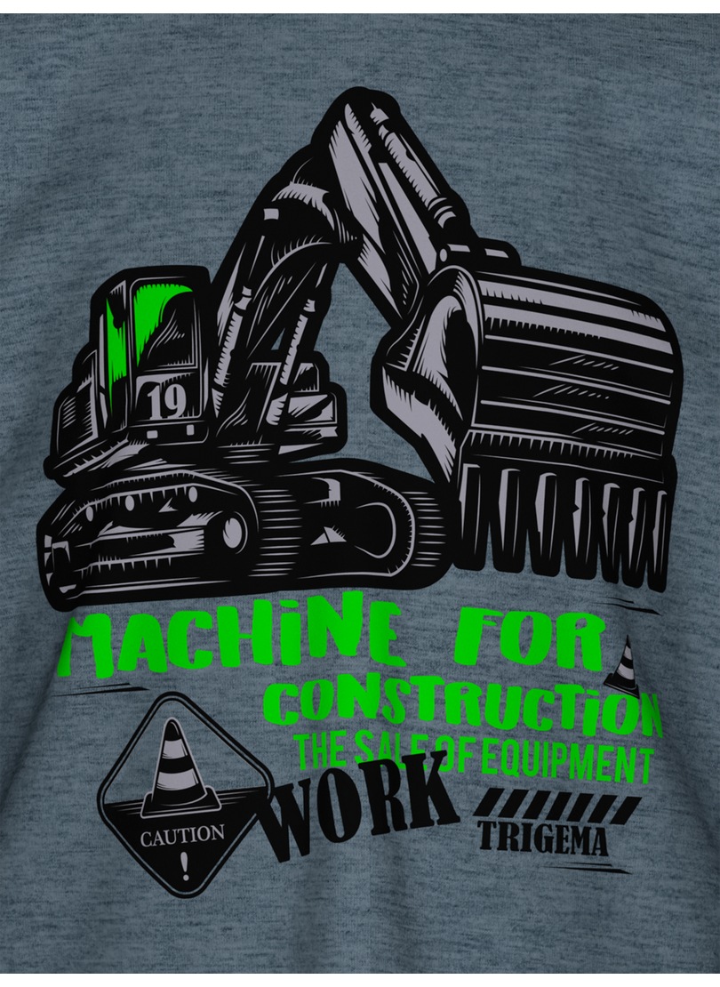 Thumbnail - Trigema Longsleeve "TRIGEMA Langarmshirt mit großem Bagger-Print" 1 Stk. tlg.