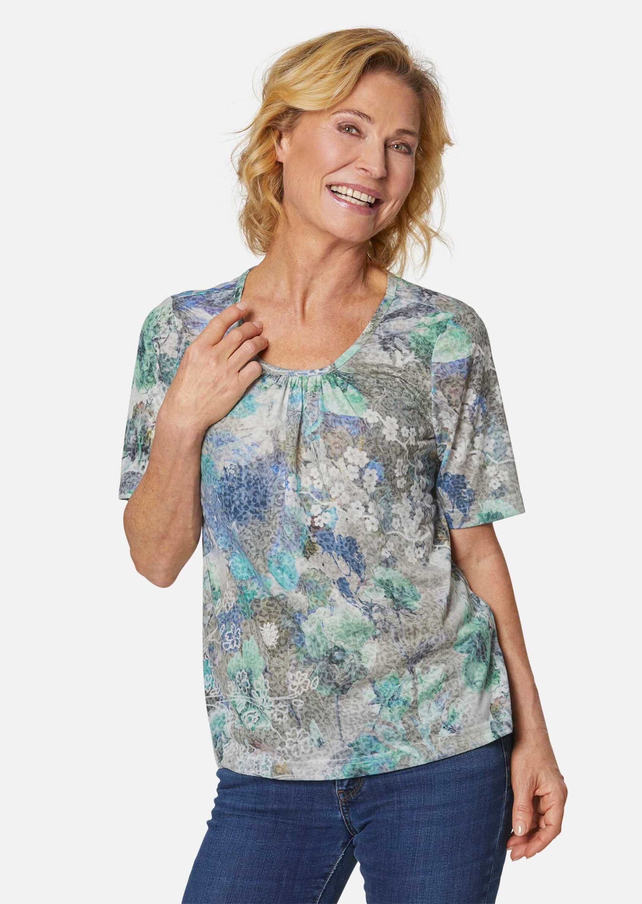 GOLDNER Print-Shirt »Kurzgröße Faszinierendes Ausbrenner-Shirt«