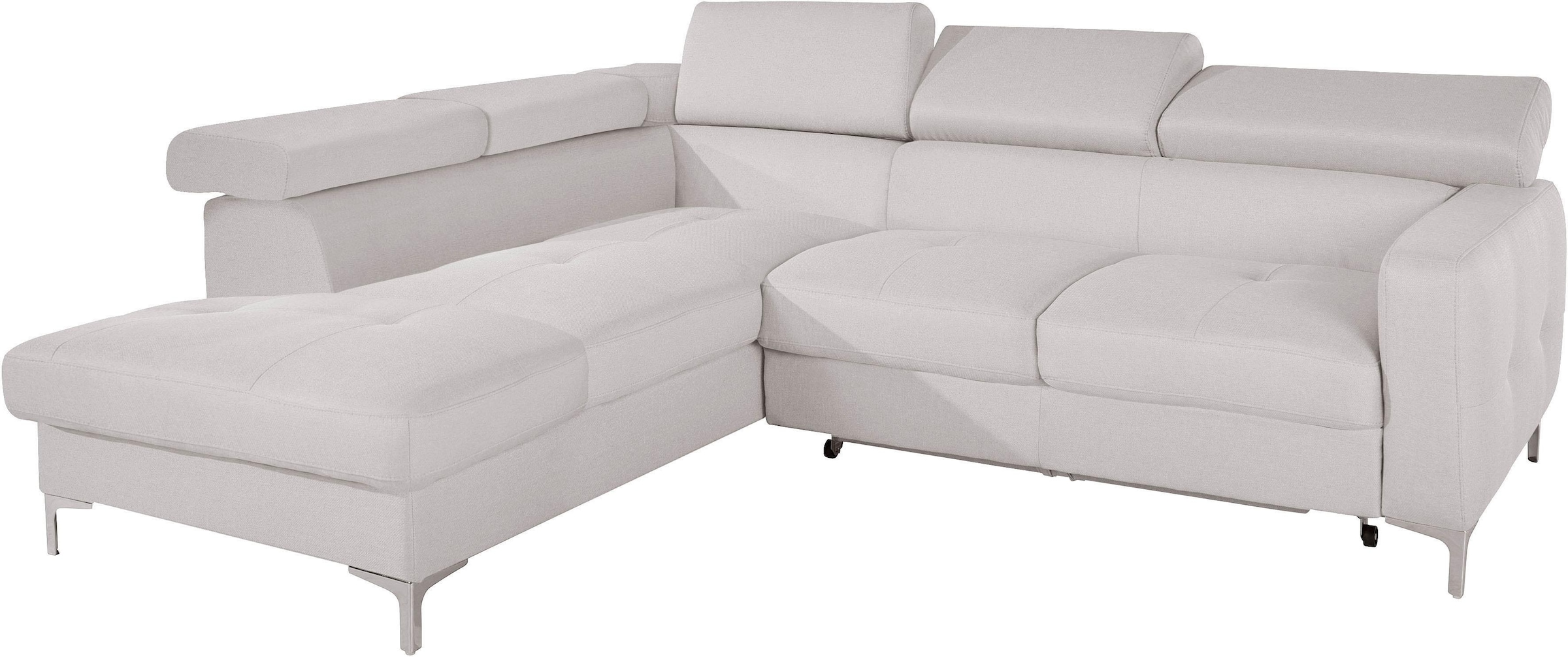 COTTA Ecksofa "Sammy L-Form", mit Kopfteilverstellung, wahlweise mit Bettfu günstig online kaufen