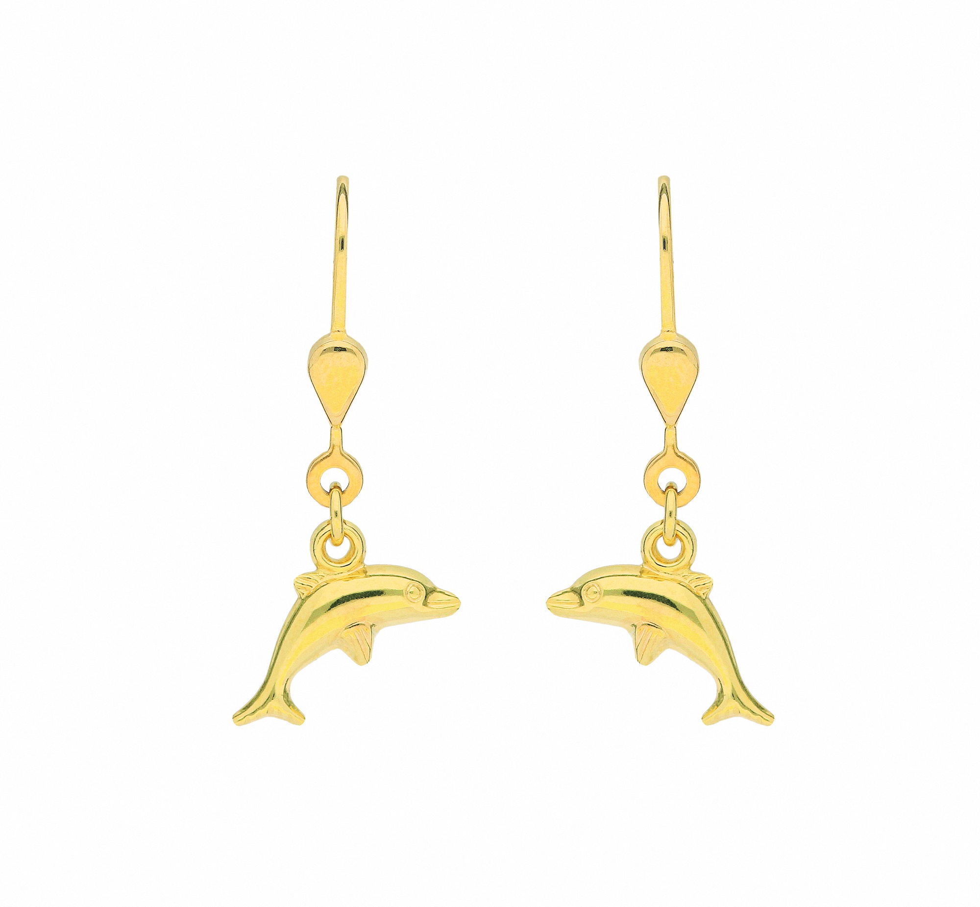 Adelia´s Paar Ohrhänger »Damen Goldschmuck 1 Paar 333 Gold Ohrringe / Ohrhänger Delphin«, 333 Gold Goldschmuck für Damen