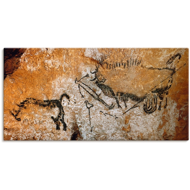 Artland Wandbild »Höhle von Lascaux 17000 v Chr«, Wildtiere, (1 St.), als  Leinwandbild, Wandaufkleber oder Poster in versch. Größen kaufen | BAUR