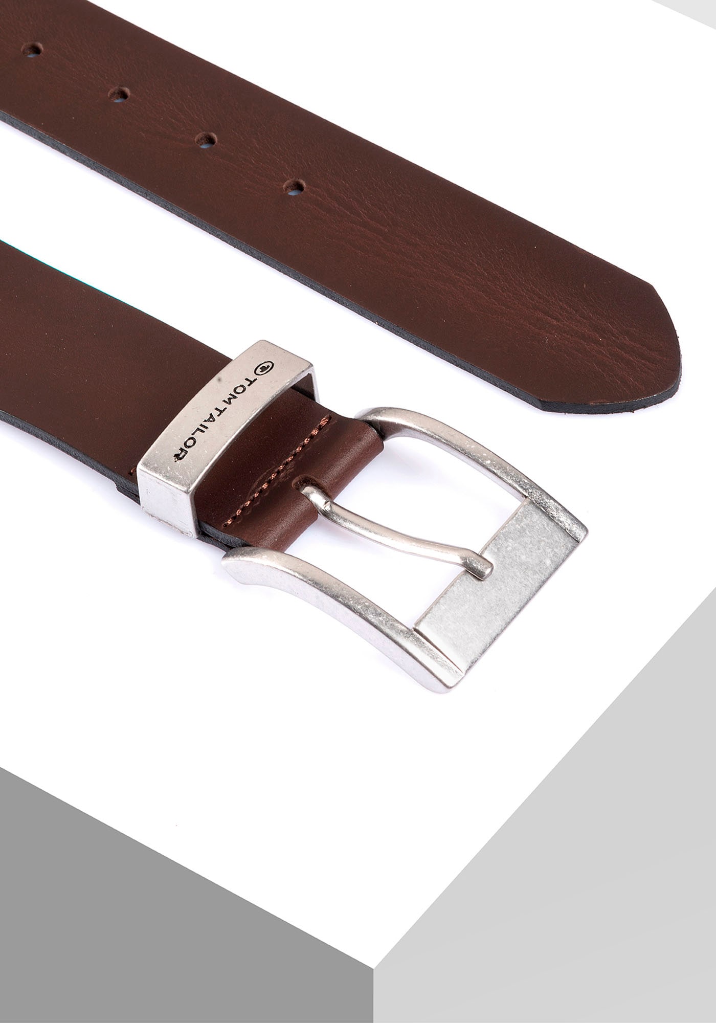 TOM TAILOR Ledergürtel »TTTOM«, 4 cm breiter Herrengürtel, Casual und Jeans Look