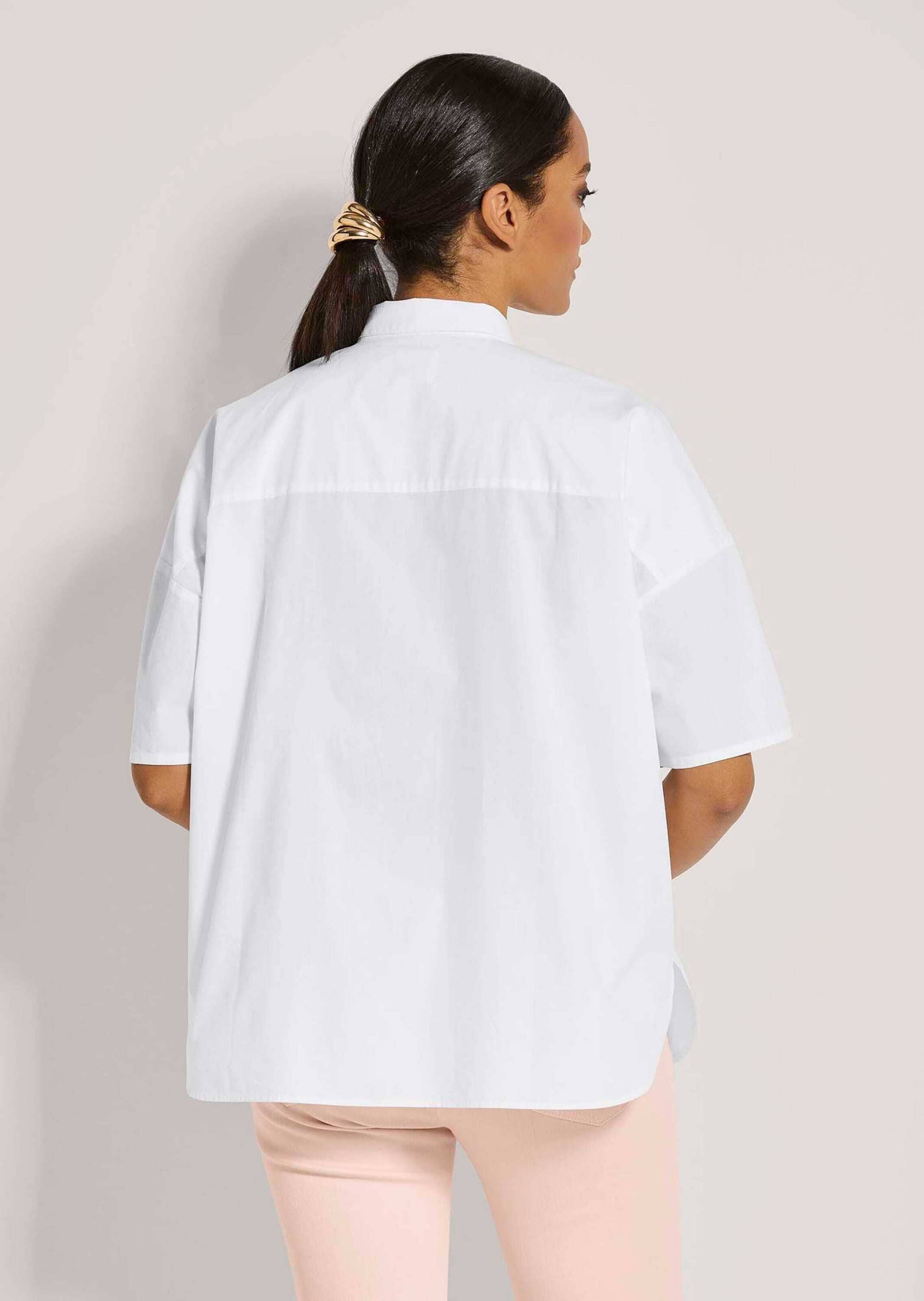 MADELEINE Kurzarmbluse »Hemdbluse Oversize-Hemd aus Baumwolle«