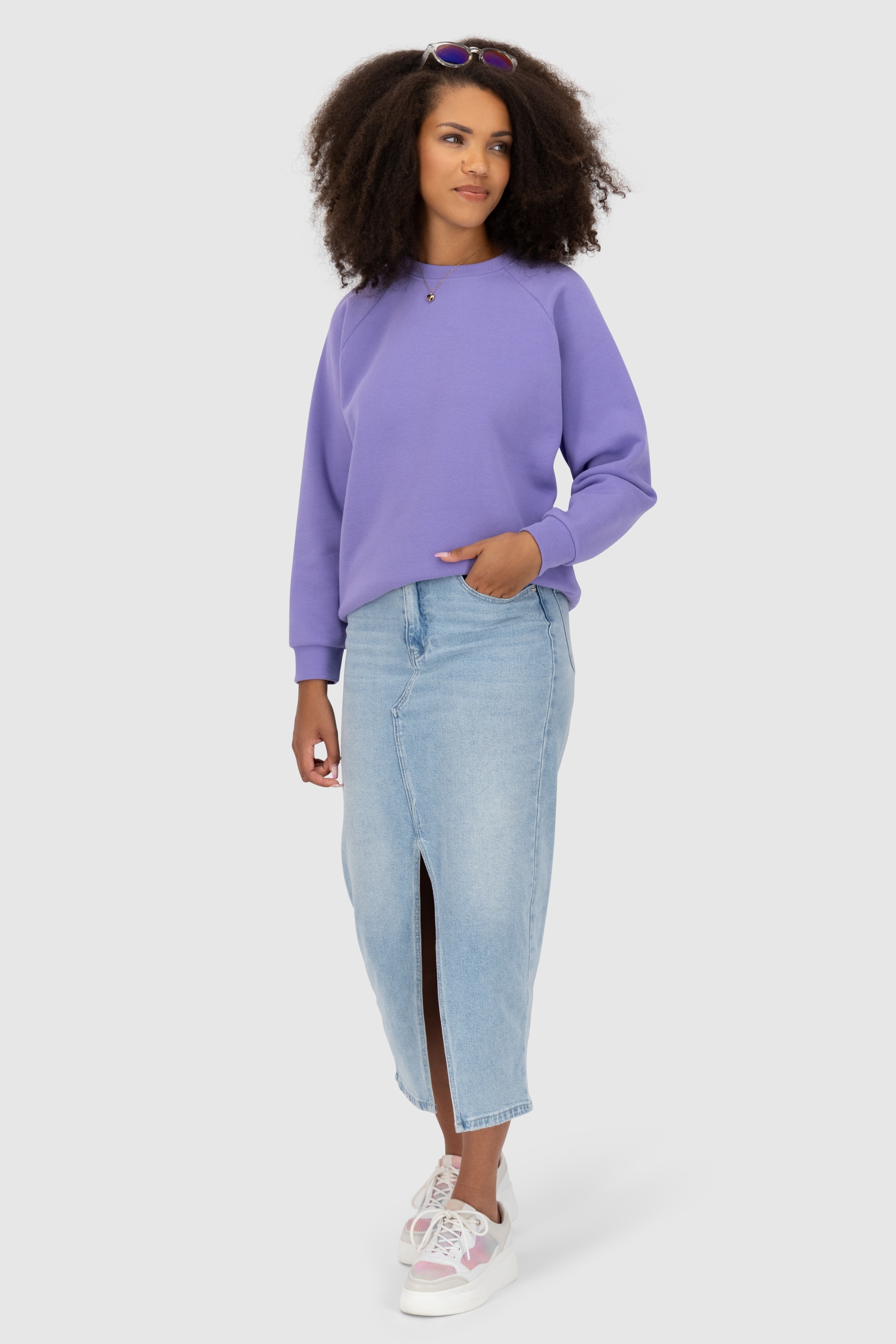 Alife & Kickin Kapuzensweatshirt »Damen NeaAK A«, Basic Pullover mit Rundhalsausschnitt in Oversize Schnittform