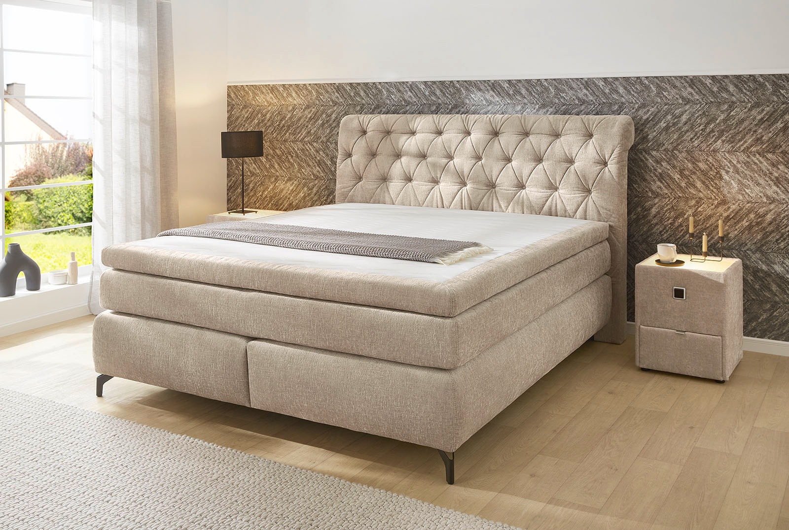 Jockenhöfer Gruppe Boxspringbett "Scarlett mit einer hochwertigen 7-Zonen-T günstig online kaufen