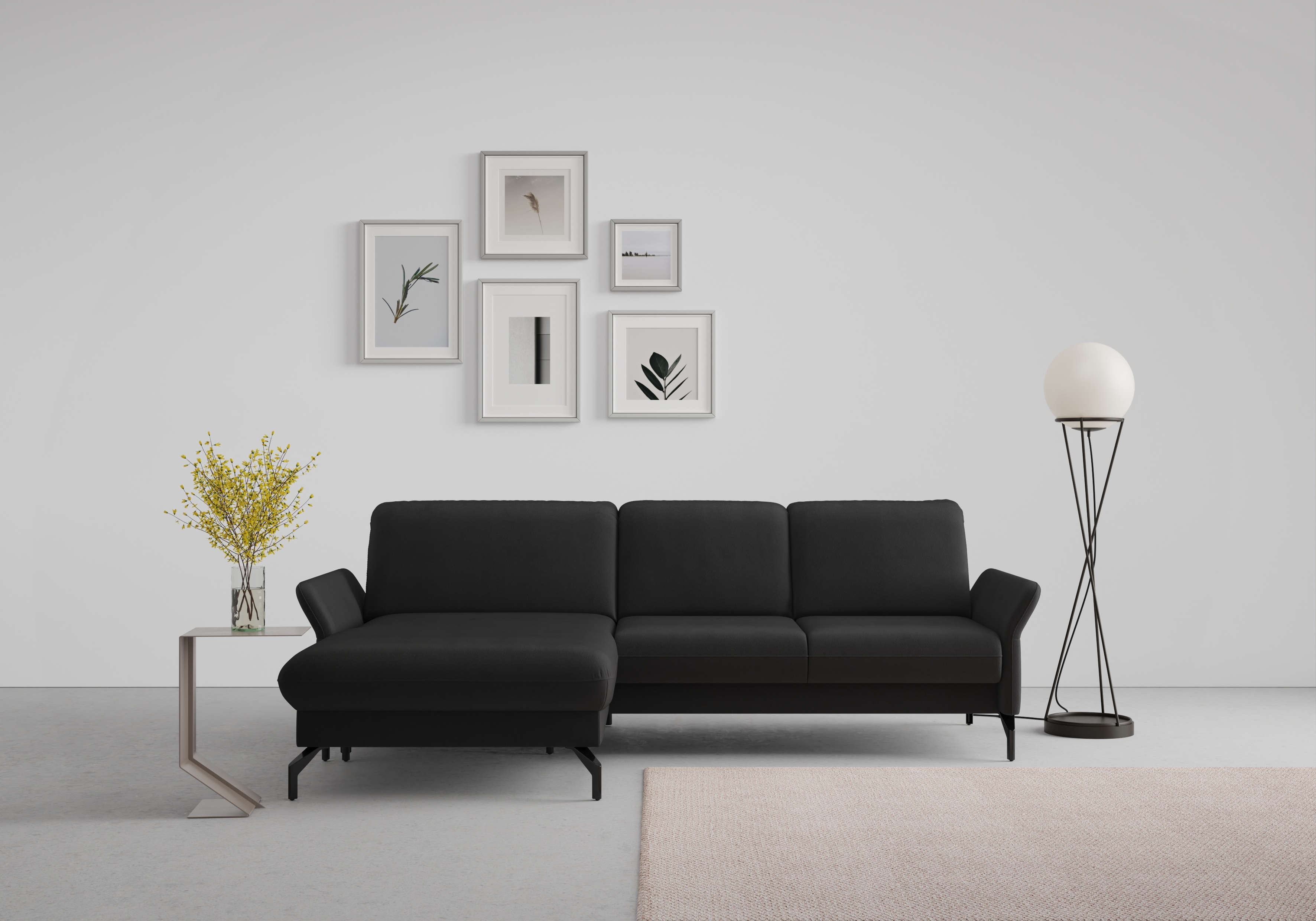 sit&more Ecksofa "Fashion L-Form" wahlweise mit Kopfteilverstellung und Vorziehsitz, motorisch