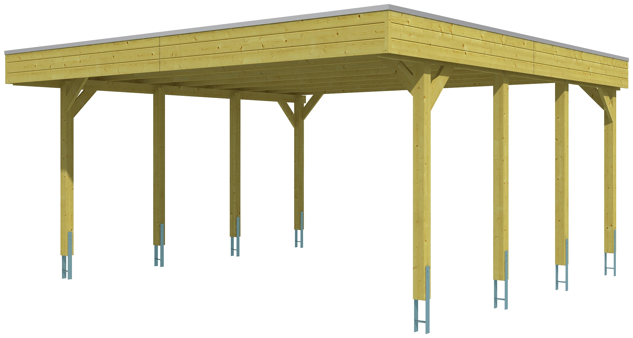 Skanholz Doppelcarport »Friesland«, 514 cm, grün