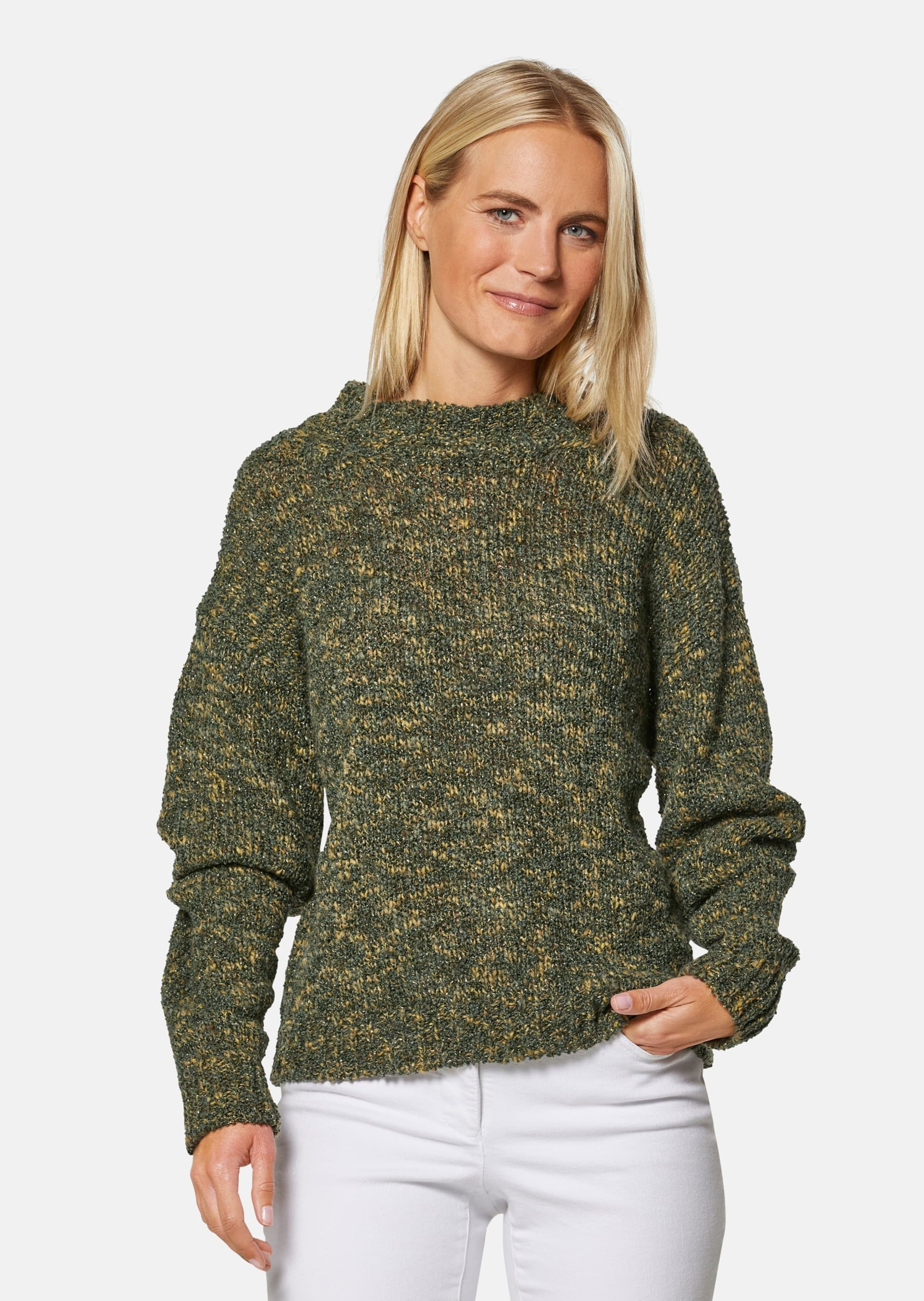 MADELEINE Longpullover »Pullover Pullover mit Stehkragen«