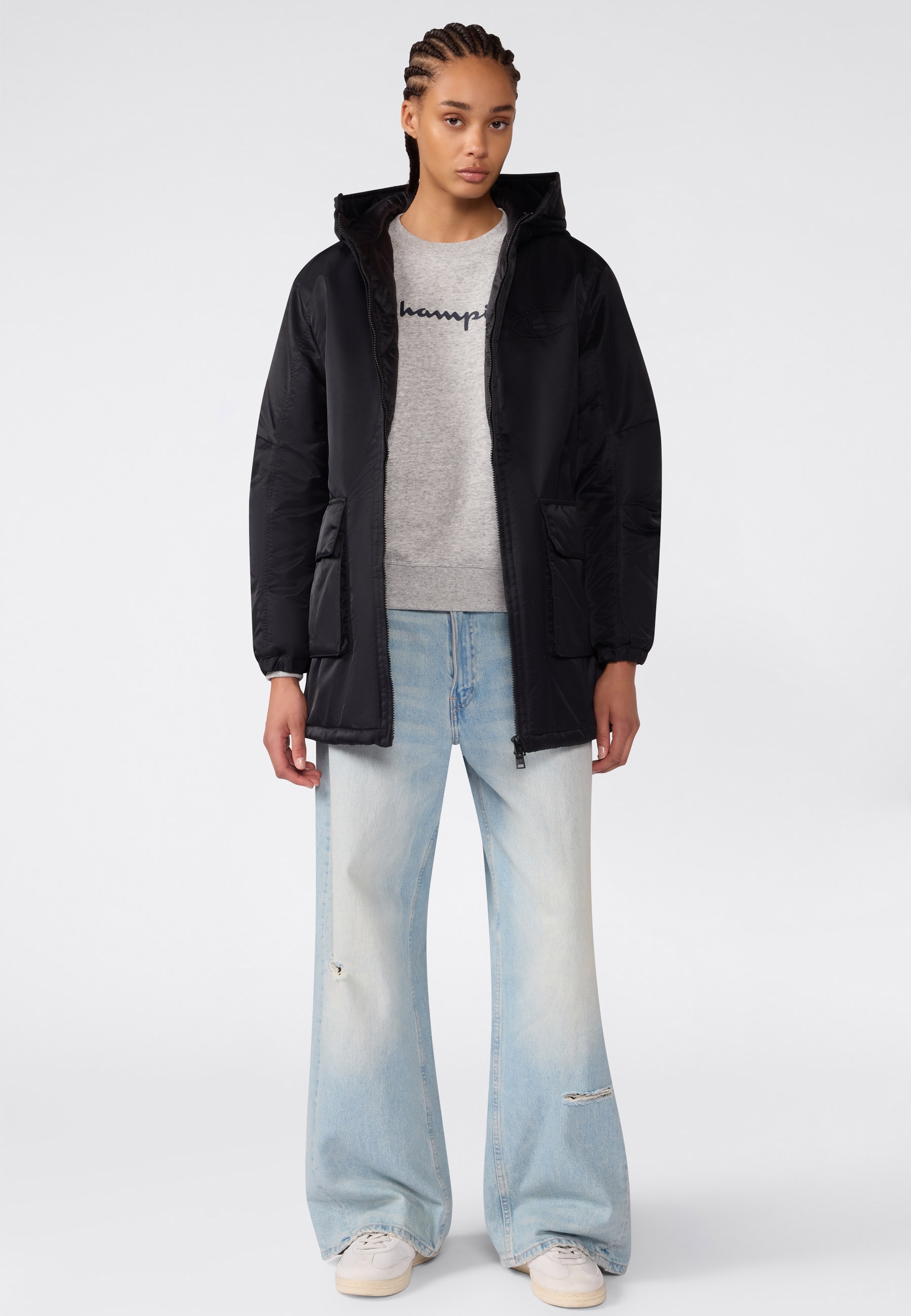 Champion Parka »SPORTWEAR JACKET Standard Fit« für Kinder und Jugendliche, mit hohem Stehkragen