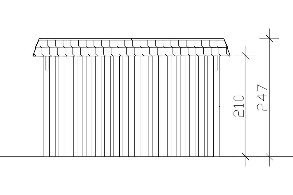 Skanholz Einzelcarport »Wendland«, 341 cm, hellbraun