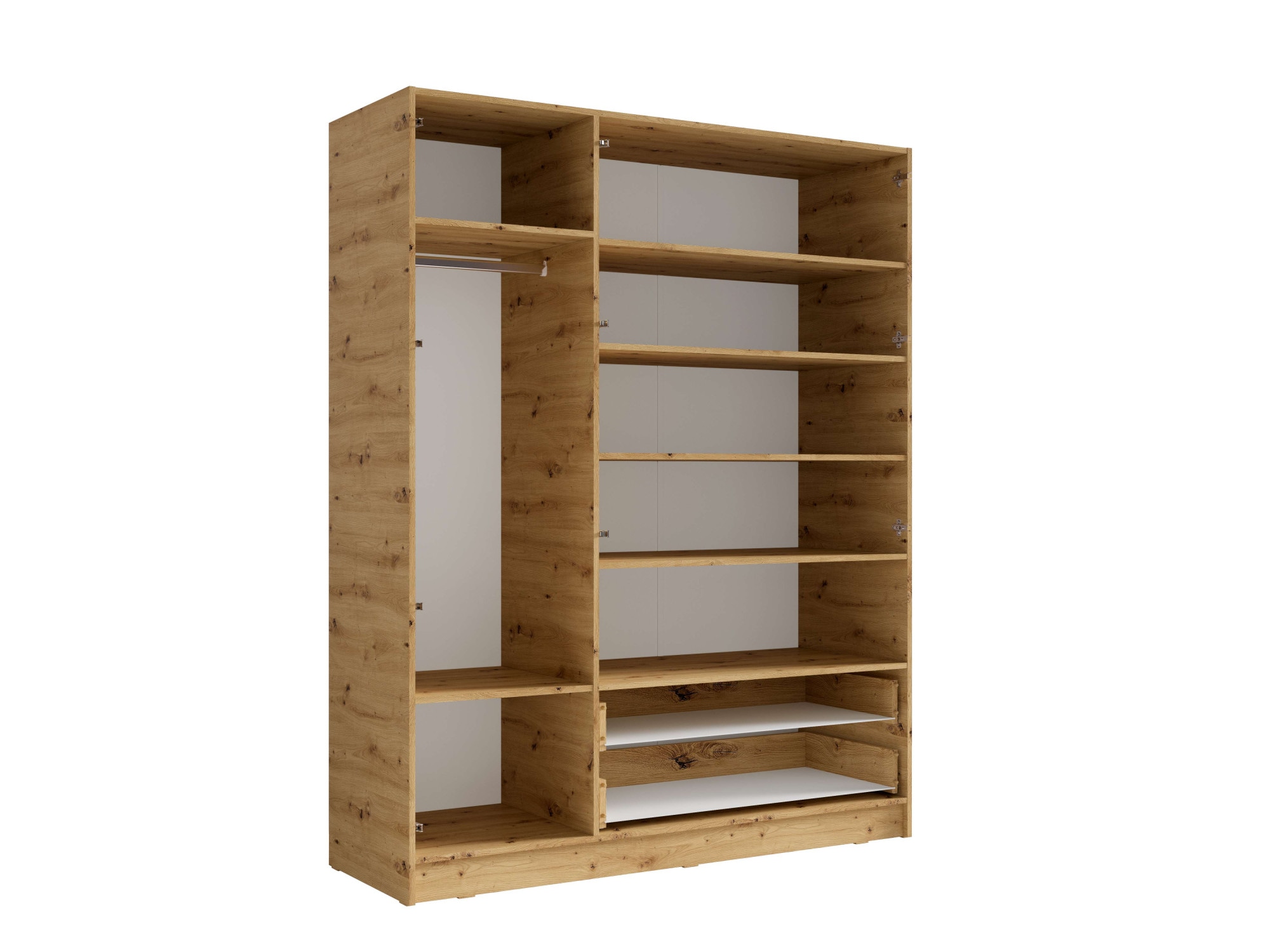 INOSIGN Kleiderschrank »Laredo Wäscheschrank komplette Innenausstattung, 158,3x200,5x55cm«, Garderobe mit mit offenem Fach, 3 Türen und 2 Schubladen, FSC