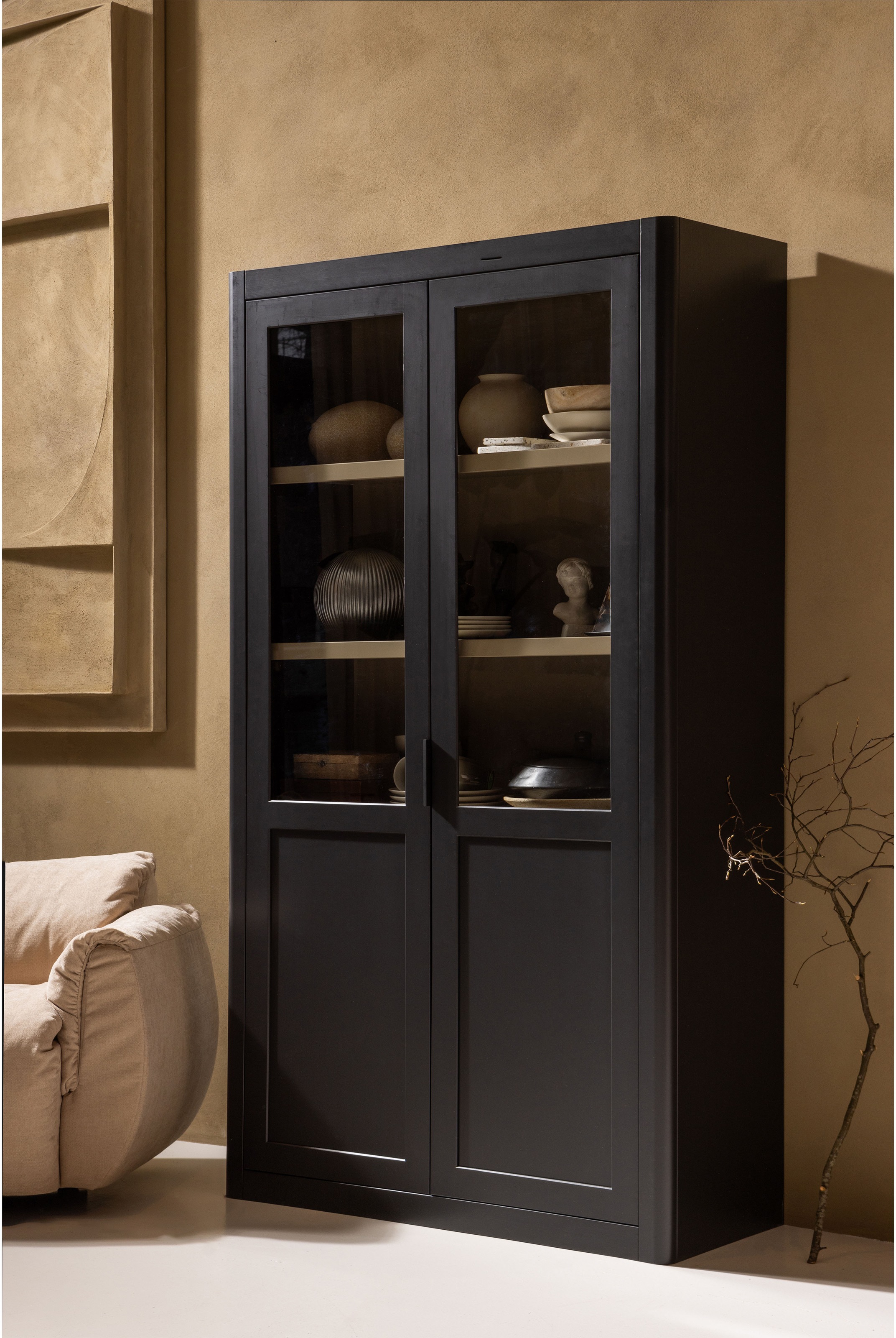 WOOOD Vitrine "GUNNAR" FSC-zertifizierte Kiefer, bietet stilvolle Aufbewahr günstig online kaufen