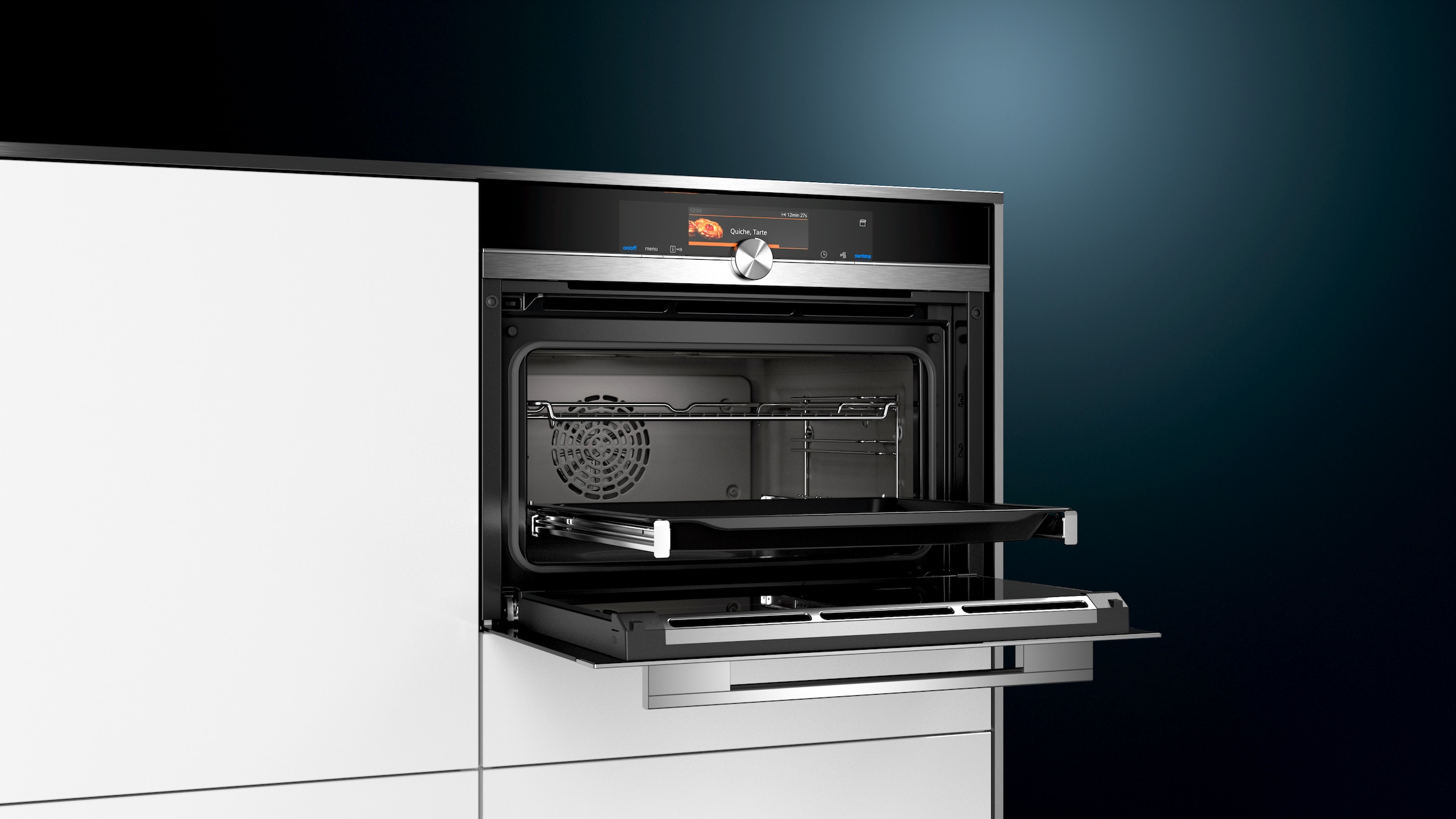 SIEMENS Dampfbackofen iQ700 »CS658GRS7«, mit 1-fach-Teleskopauszug, ecoClean Plus
