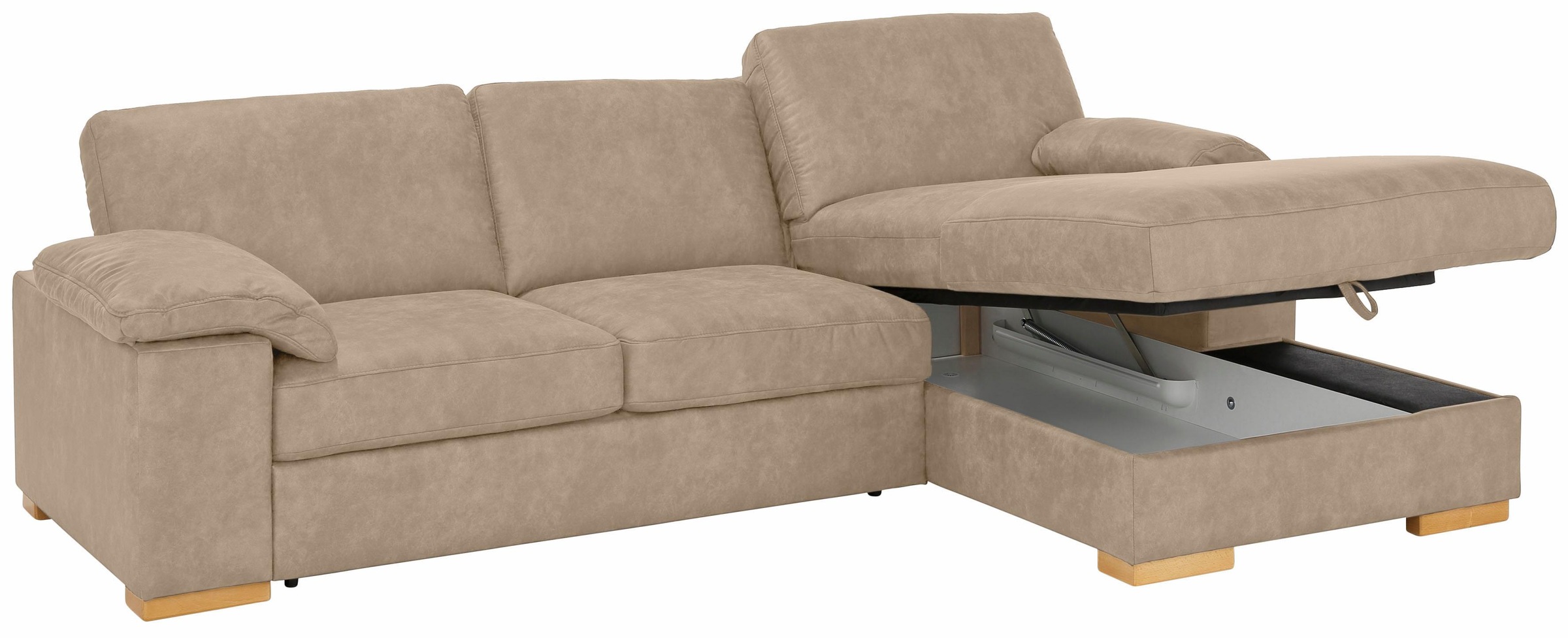 Home affaire Ecksofa »Ventura L-Form«, wahlweise mit Bettfunktion und Bettfunktion/Bettkasten