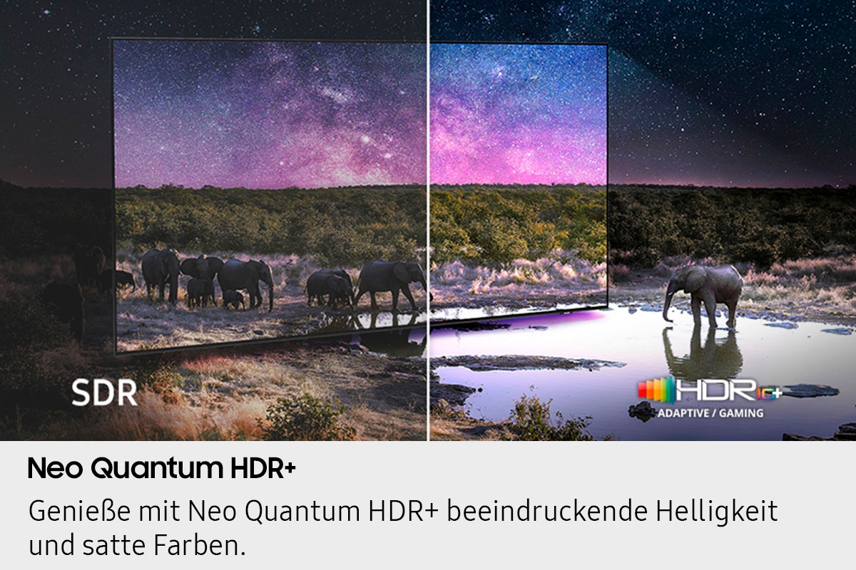 Samsung QLED-Fernseher »GQ55QN90FAT«, 4K Ultra HD, Smart-TV, NQ HDR+, Glare Free, Upscaling Pro, Dolby Atmos & AI Sound, bis 165Hz