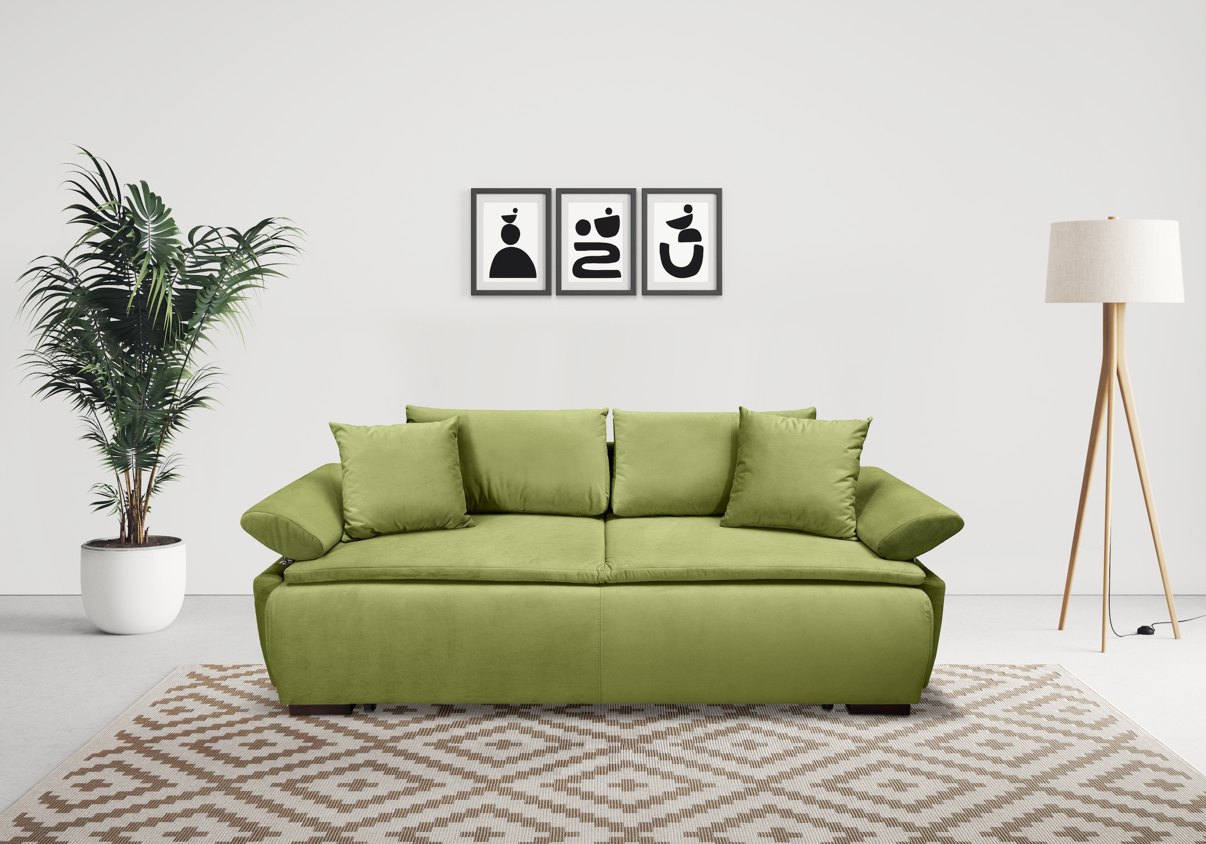 Home affaire Schlafsofa "Romeo" mit Boxspringaufbau, Bettfunktion & Bettkas günstig online kaufen