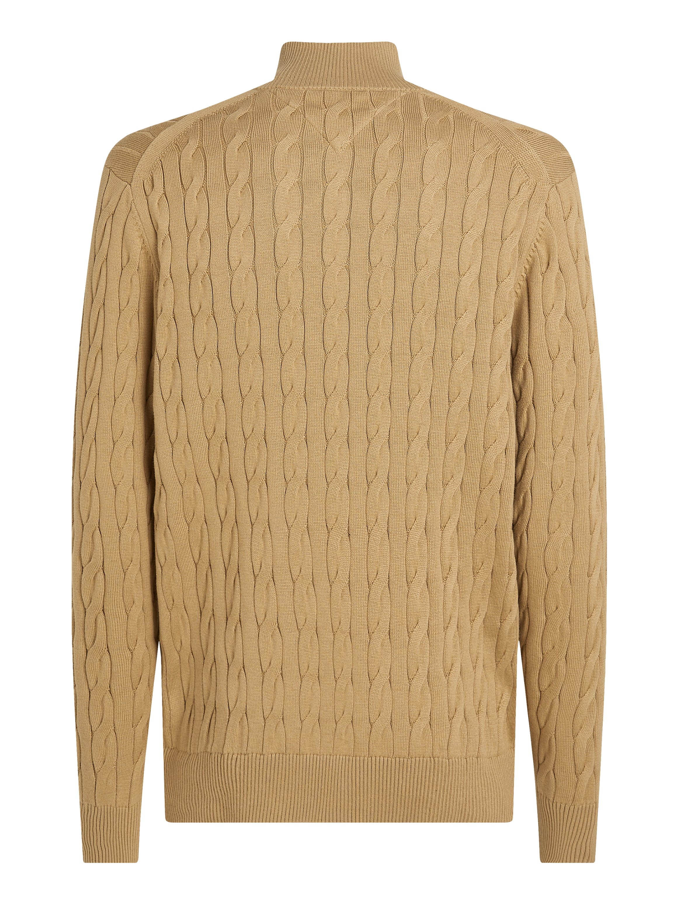 Tommy Hilfiger Strickpullover »CLASSIC COTTON CABLE ZIP MOCK«, mit modischem Zopfmuster