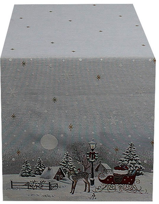 HOSSNER - HOMECOLLECTION Tischläufer »Nicky, Weihnachtsdeko, Winterzeit«,  (1 St.), mit weihnachtlichem Motiv bestellen | BAUR